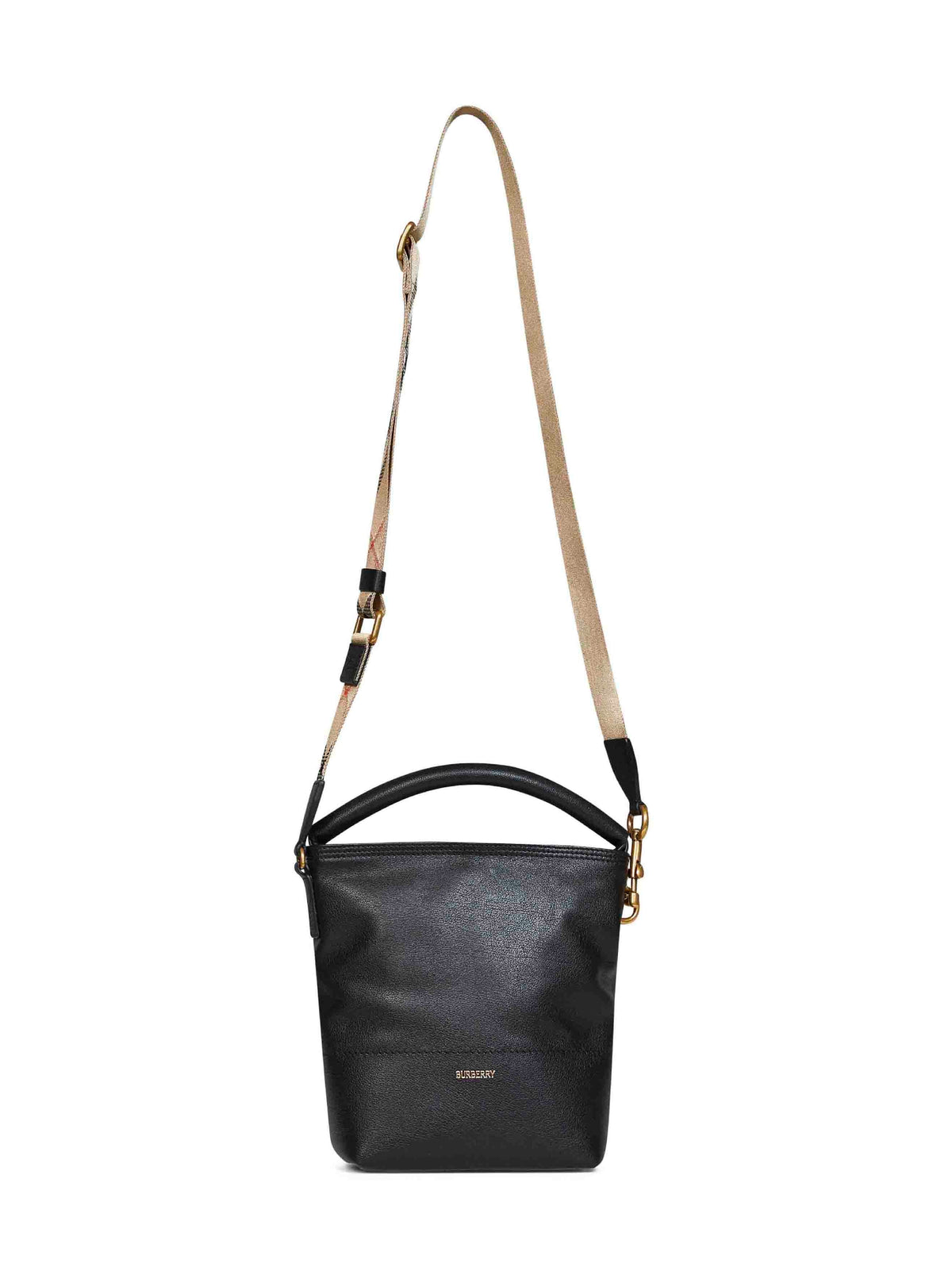 Burberry Women Black Mini B Clip Bucket Bag BURBERRY