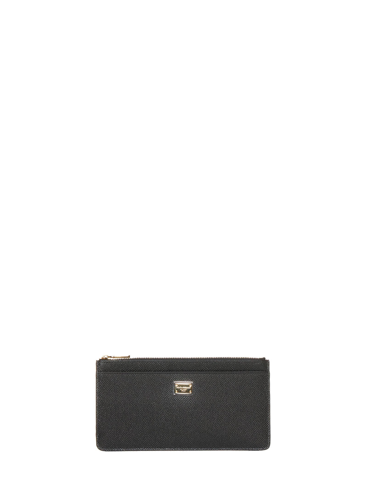Dolce & Gabbana Women Large Black Dauphine Leather Card Case DOLCE & GABBANA