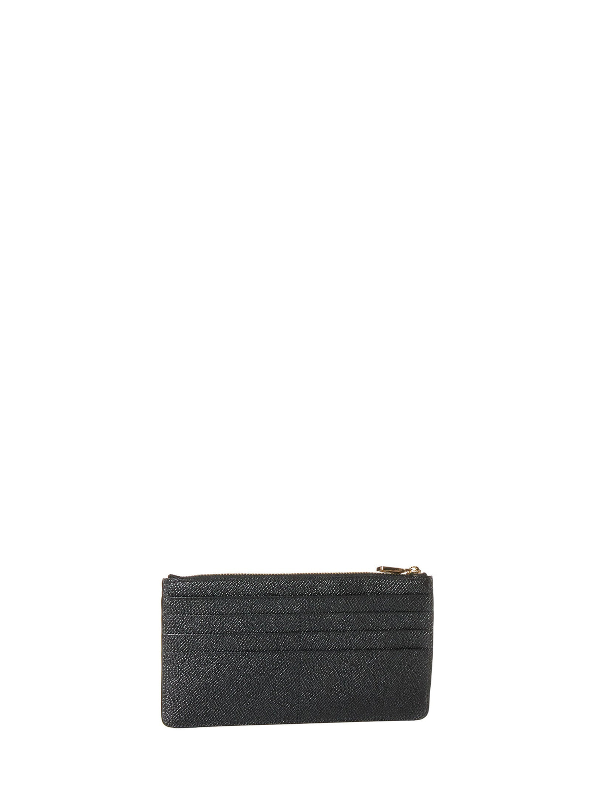 Dolce & Gabbana Women Large Black Dauphine Leather Card Case DOLCE & GABBANA