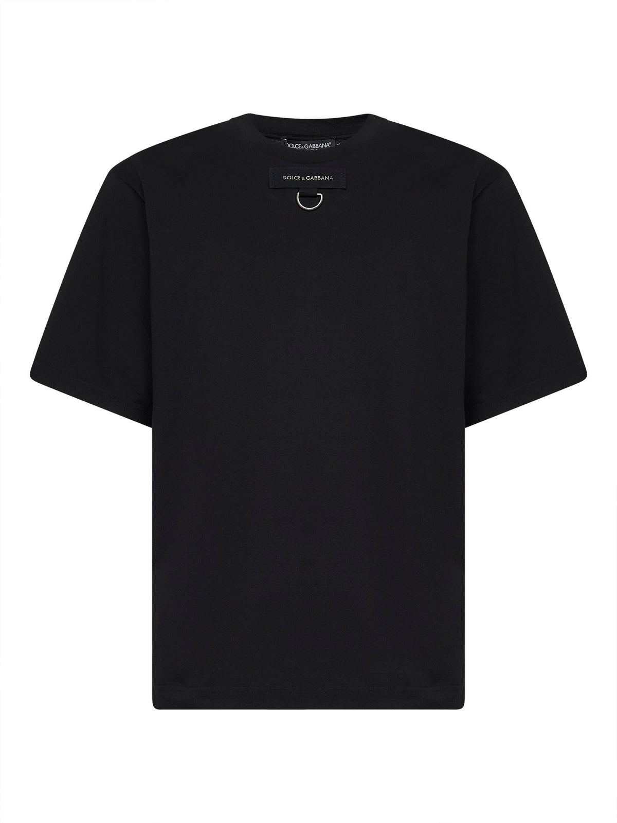 Dolce & Gabbana Men Black Jersey Logo T-Shirt DOLCE & GABBANA