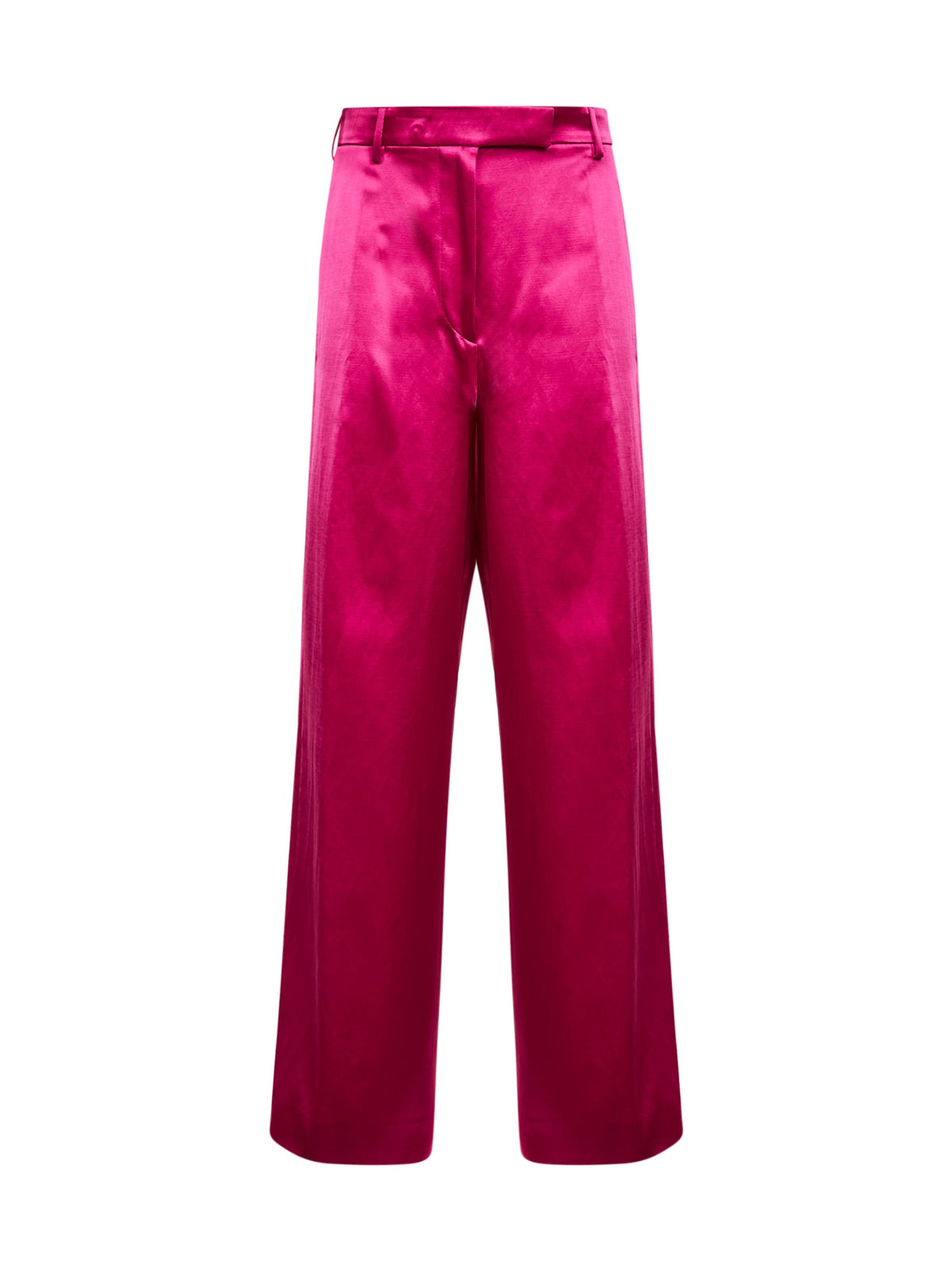 Dries Van Noten Women Fuchsia Satin Wide-Leg Trousers DRIES VAN NOTEN