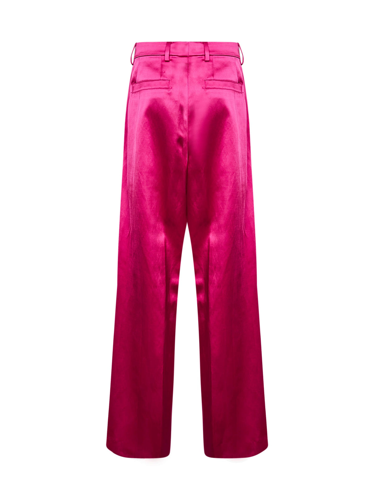 Dries Van Noten Women Fuchsia Satin Wide-Leg Trousers DRIES VAN NOTEN