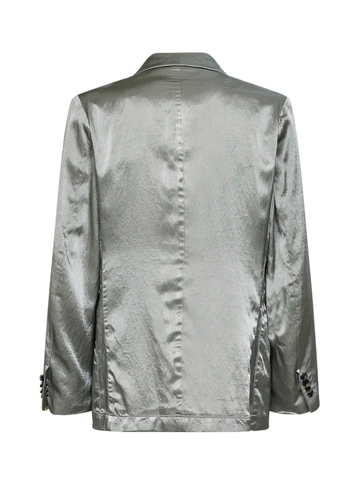 Dries Van Noten Men Mint Green Viscose And Cotton Double-Breasted Blazer DRIES VAN NOTEN