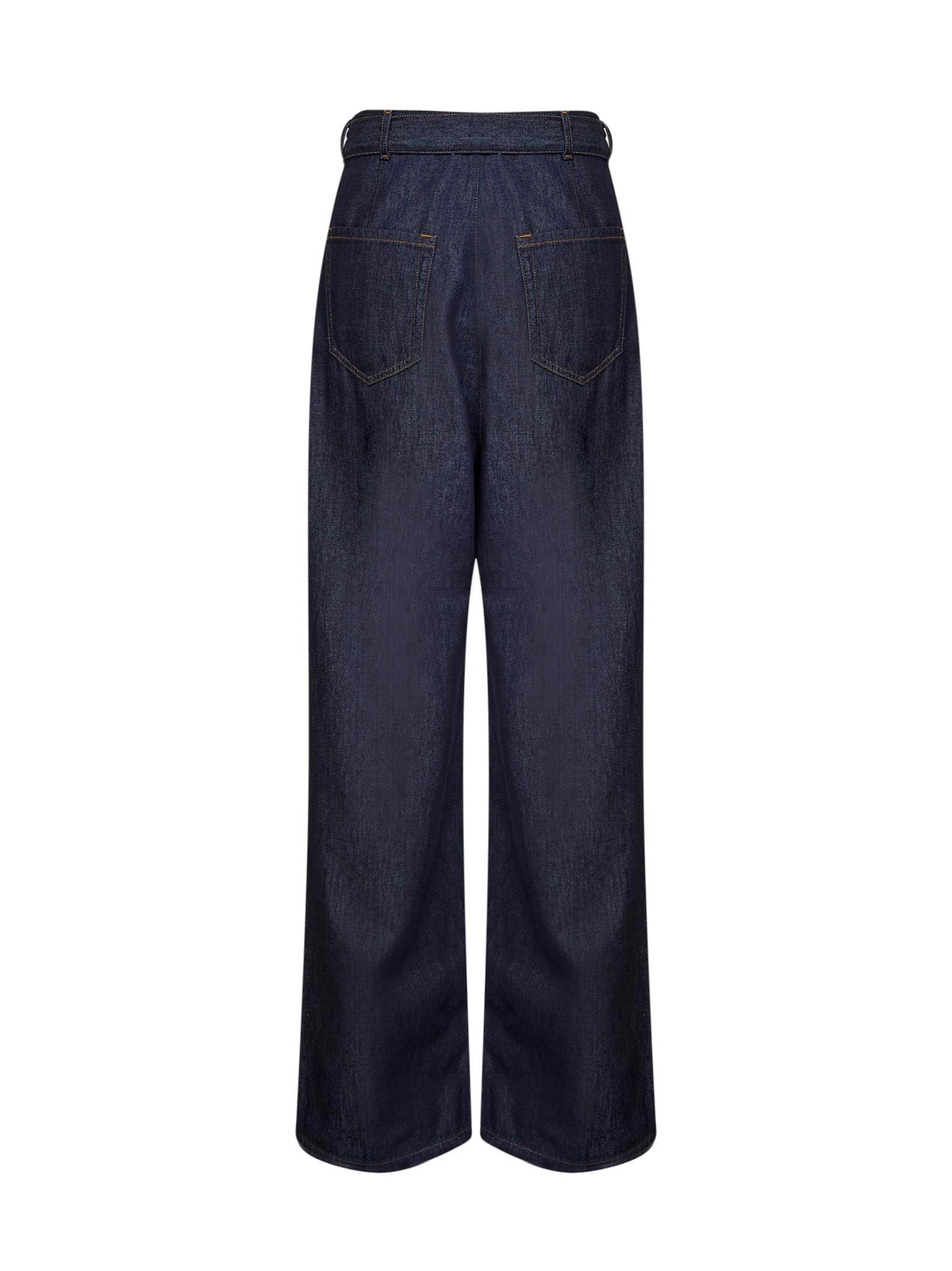 Dries Van Noten Men Indigo Denim Belted Wide-Leg Jeans DRIES VAN NOTEN