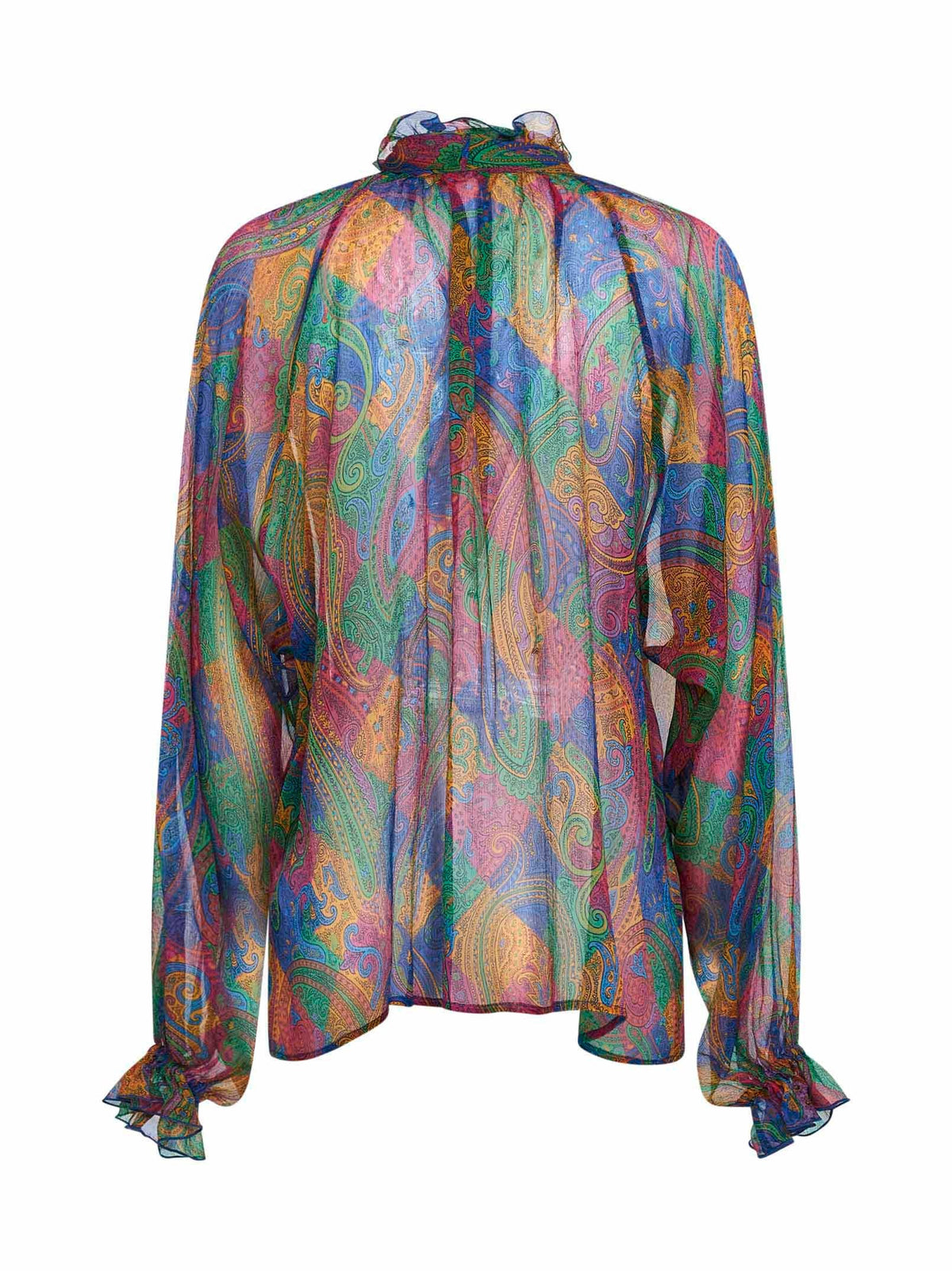 Etro Women Geometric Paisley-Pattern Silk Crepon Blouse ETRO