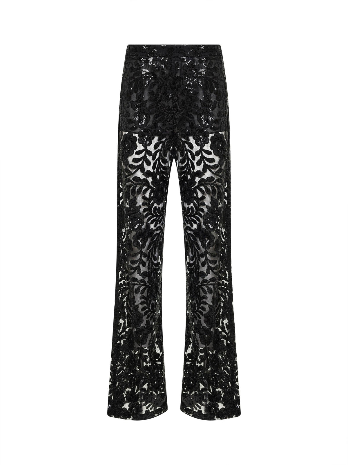 Golden Goose Women Black Sequin-Embroidered Tulle Journey Trousers GOLDEN GOOSE