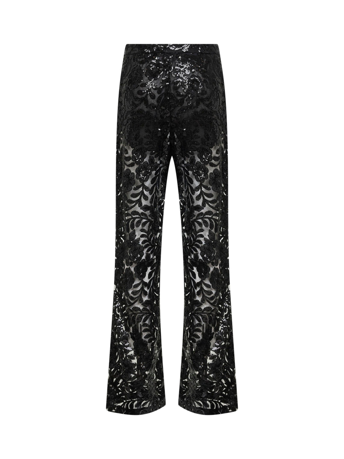 Golden Goose Women Black Sequin-Embroidered Tulle Journey Trousers GOLDEN GOOSE