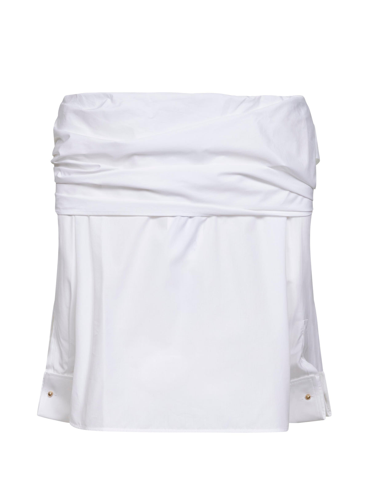 Max Mara Women White Poplin Mxmcurvone Blouse With Stole MAX MARA