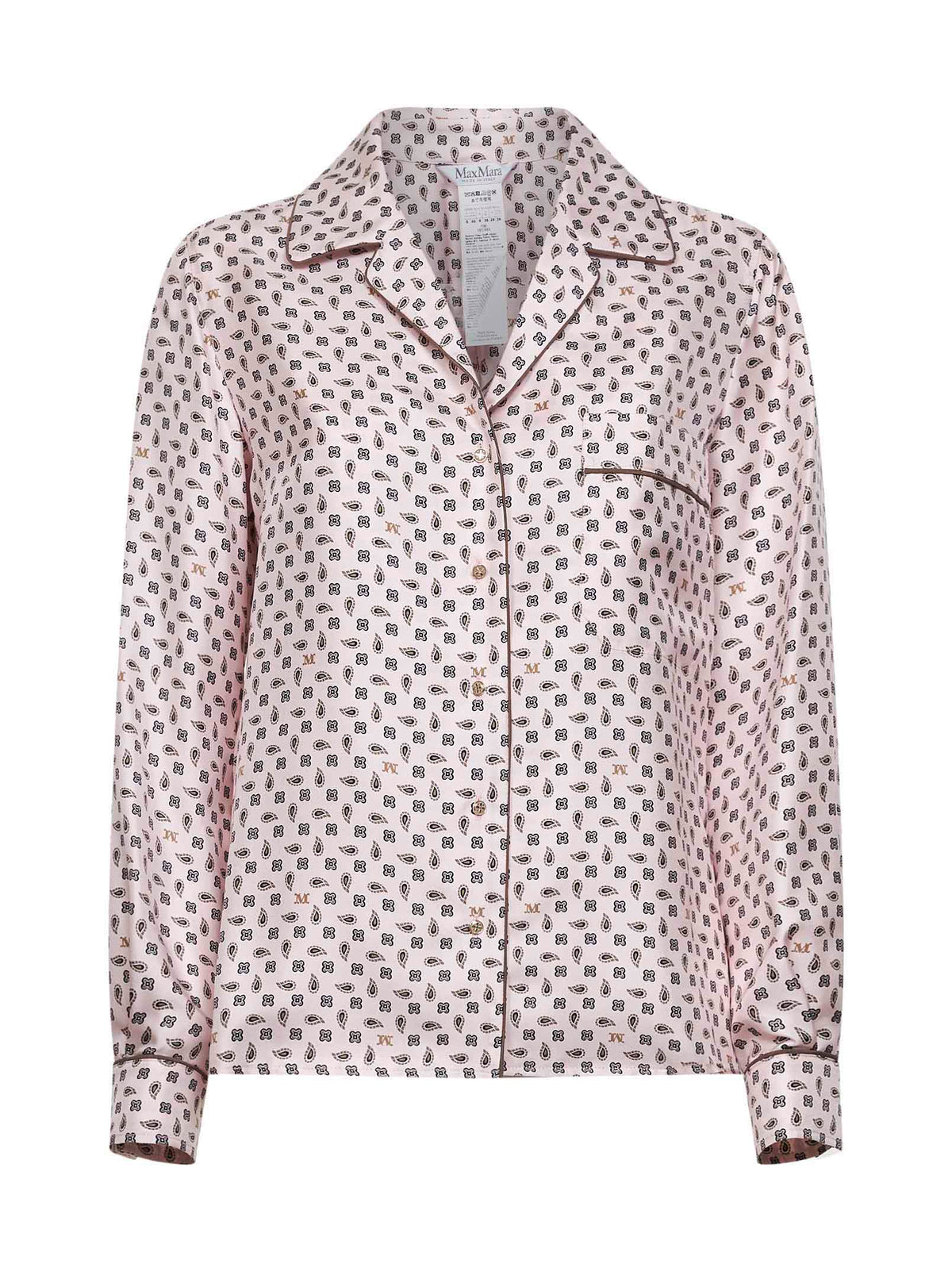 Max Mara Women Pink Mxmdisco Printed Silk Shirt MAX MARA