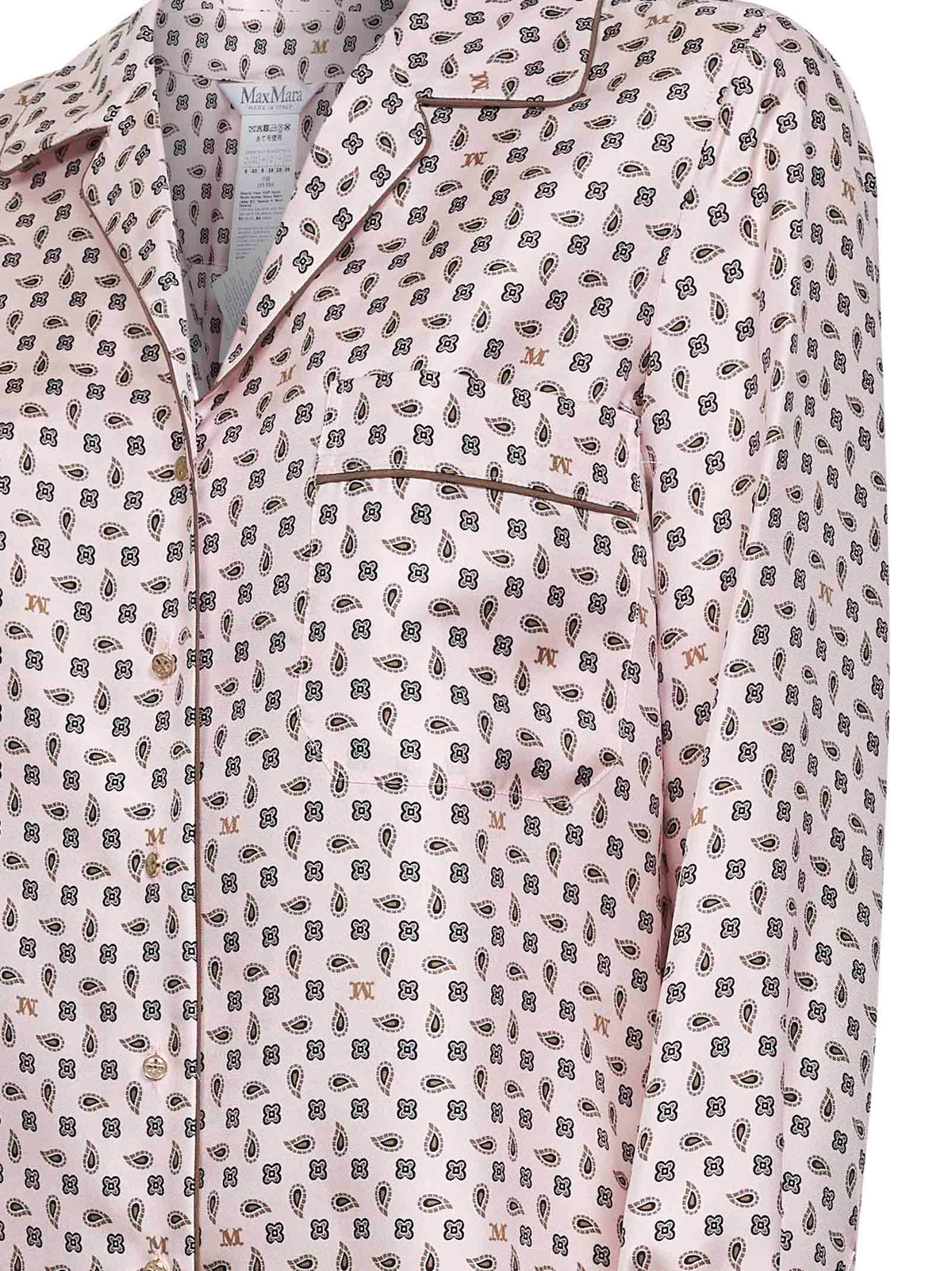 Max Mara Women Pink Mxmdisco Printed Silk Shirt MAX MARA