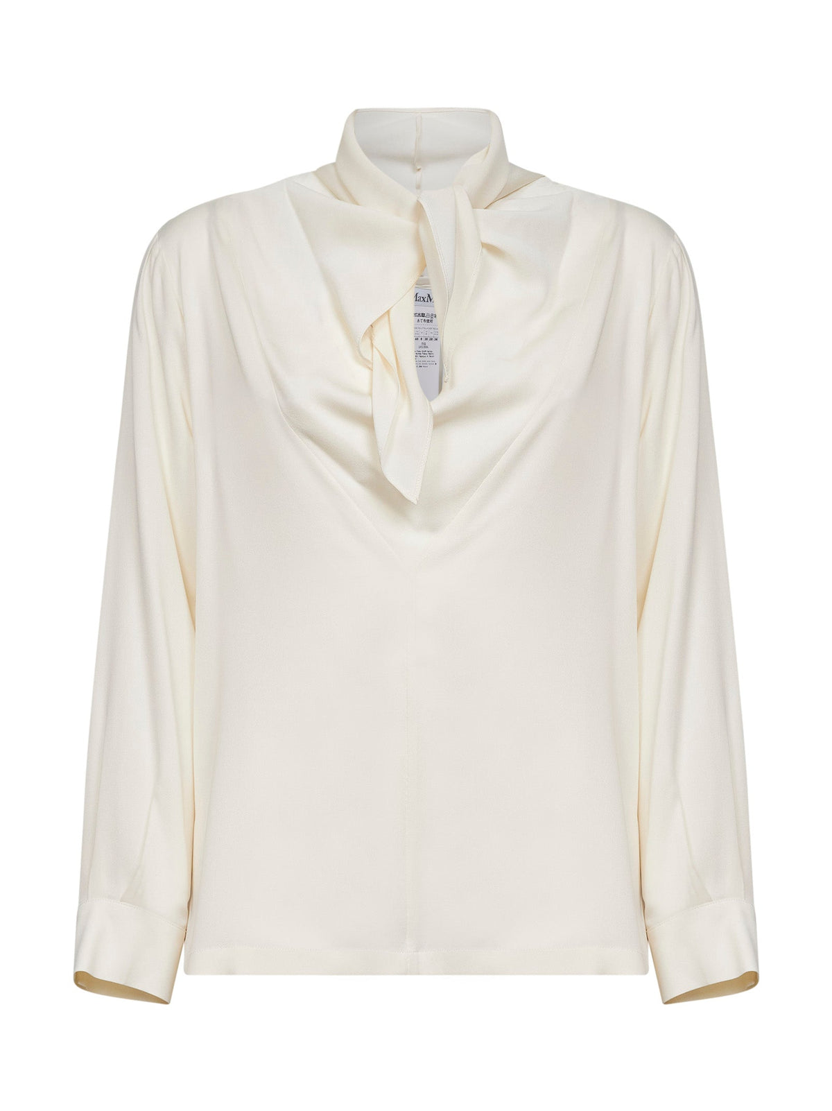 Max Mara Women Ivory Silk Charmeuse Mxmbadia Blouse MAX MARA