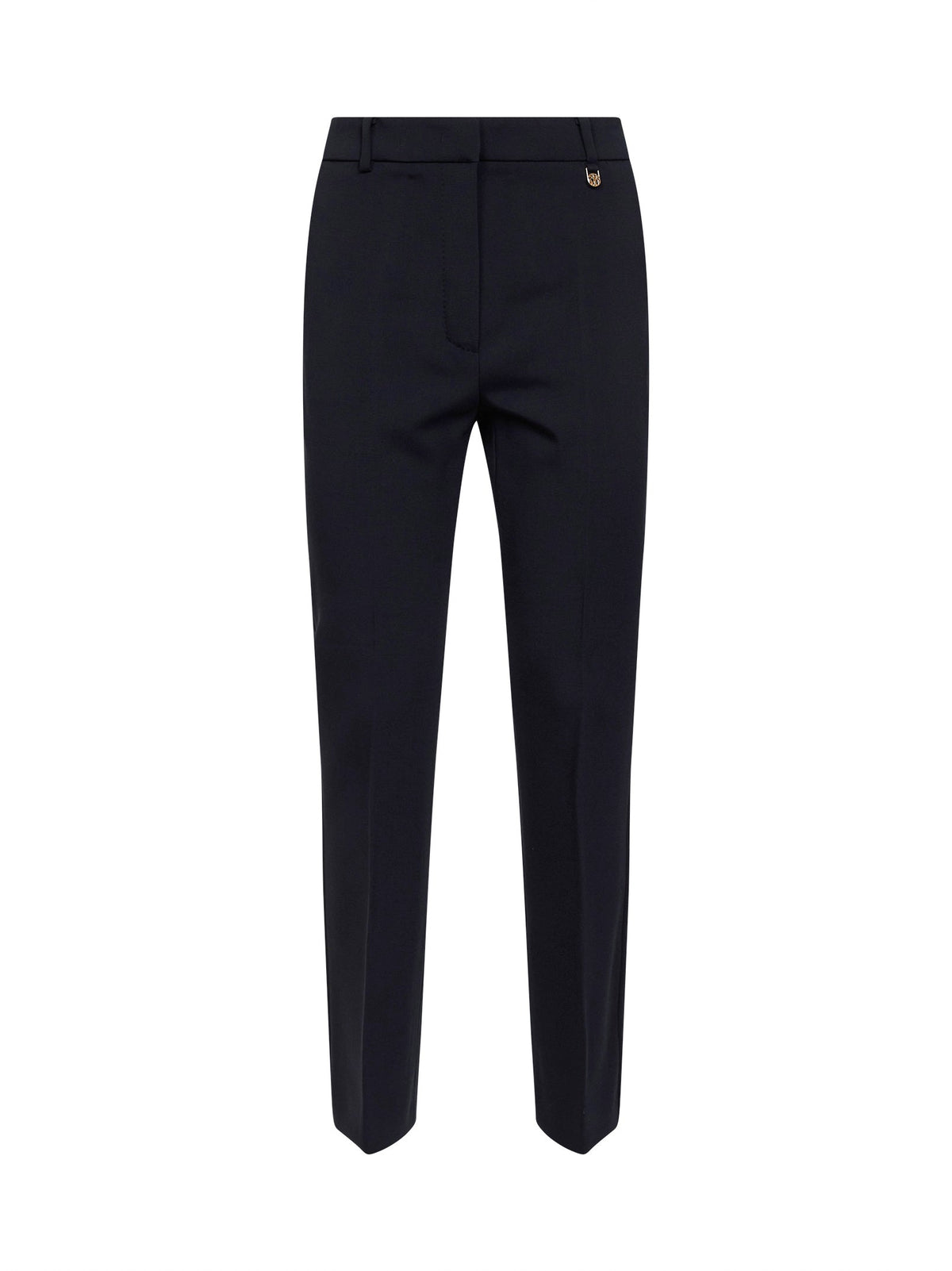 Max Mara Women Navy Blue Stretch Wool Mxmgiglio Slim Trousers MAX MARA