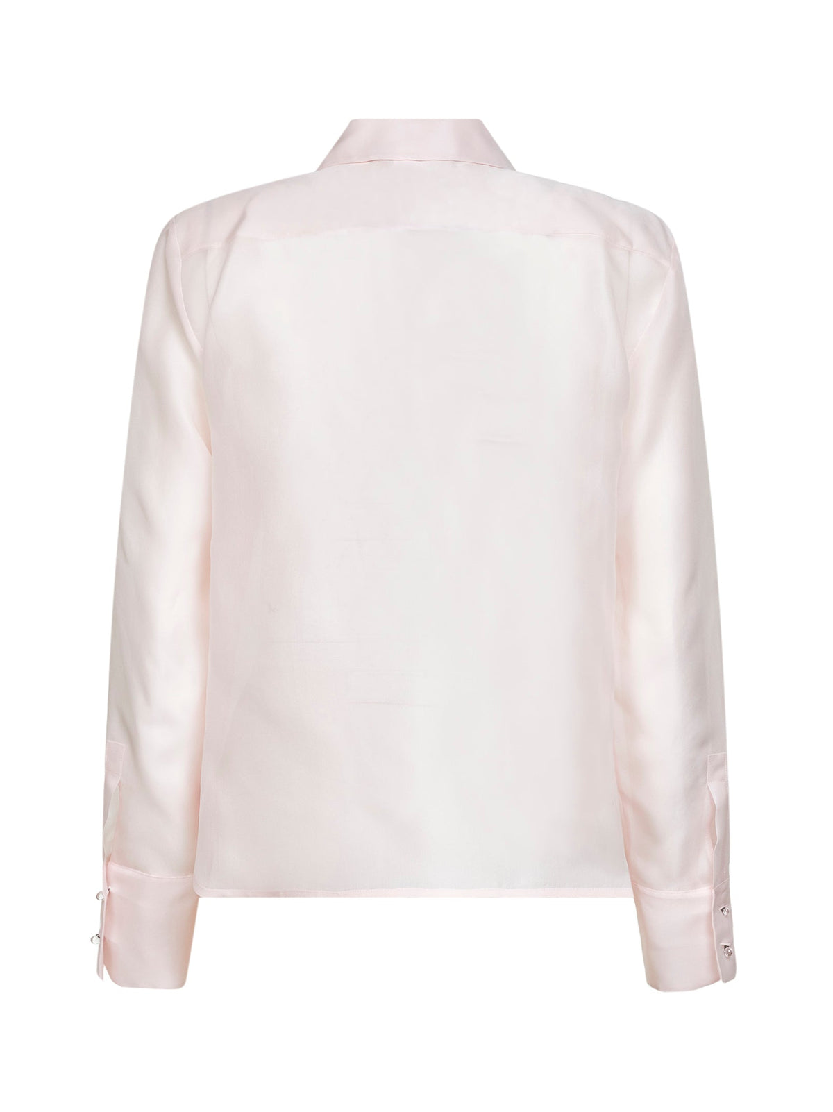 Max Mara Studio Women Pink Silk Organza Mseagi Embroidered Shirt MAX MARA STUDIO