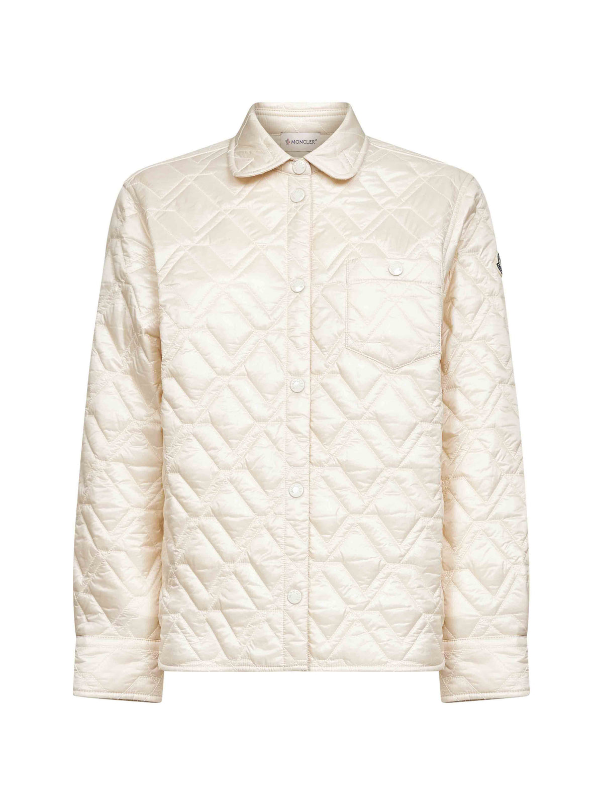 Moncler Women Beige Quilted And Padded Shirt Jacket MONCLER