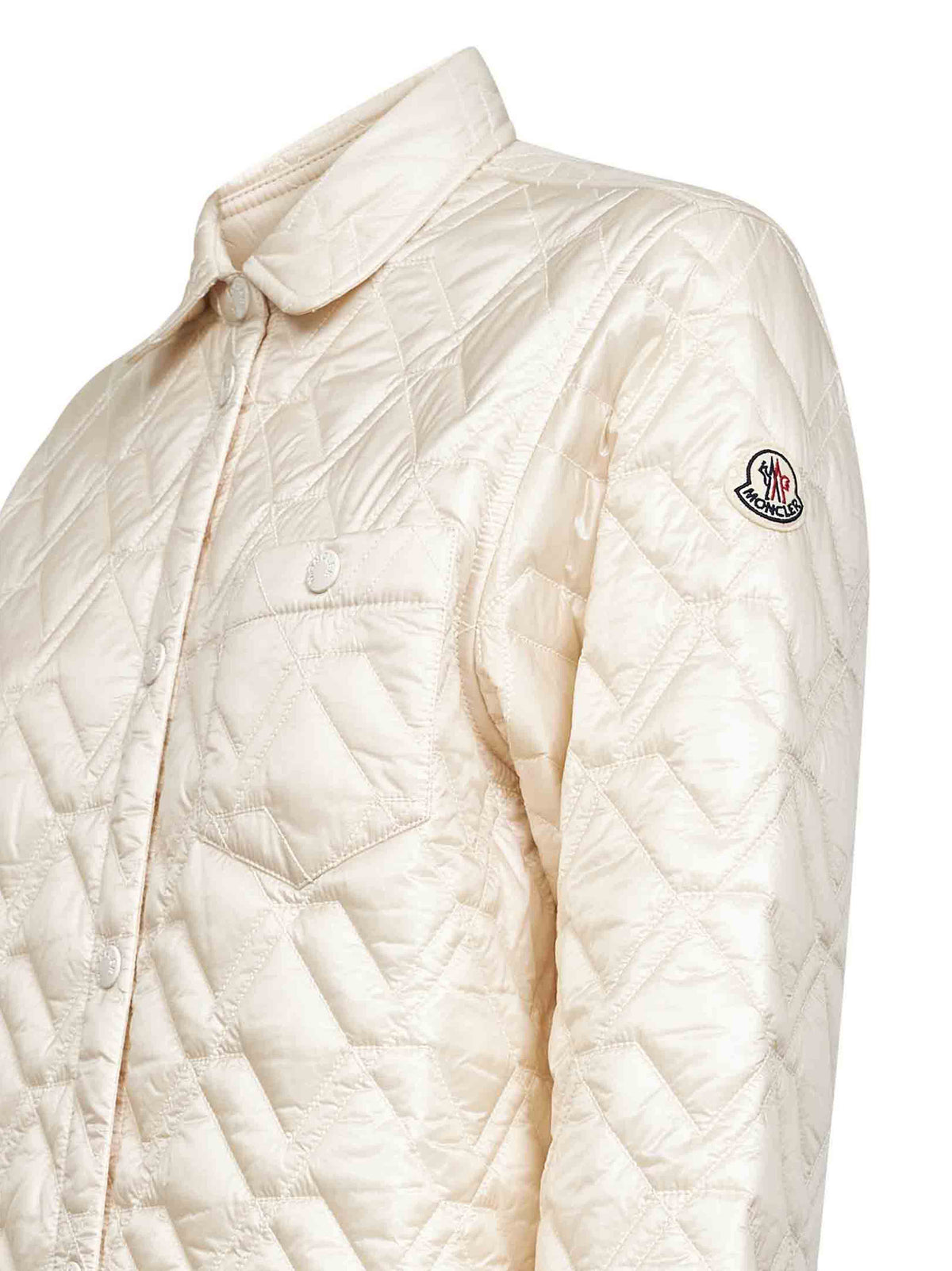 Moncler Women Beige Quilted And Padded Shirt Jacket MONCLER