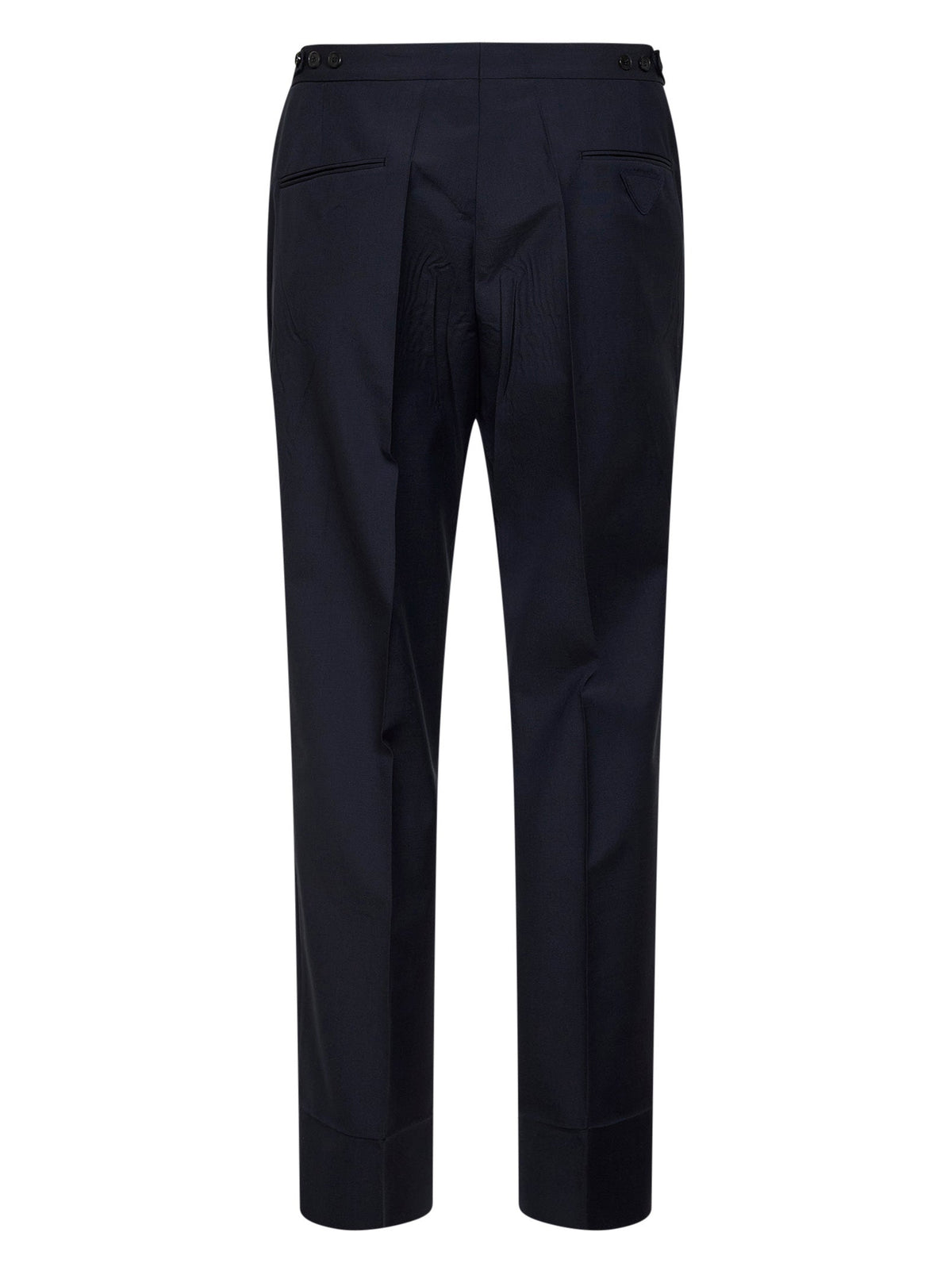 Prada Abbigliamento Men Blue Wool And Mohair Tailored Trousers PRADA