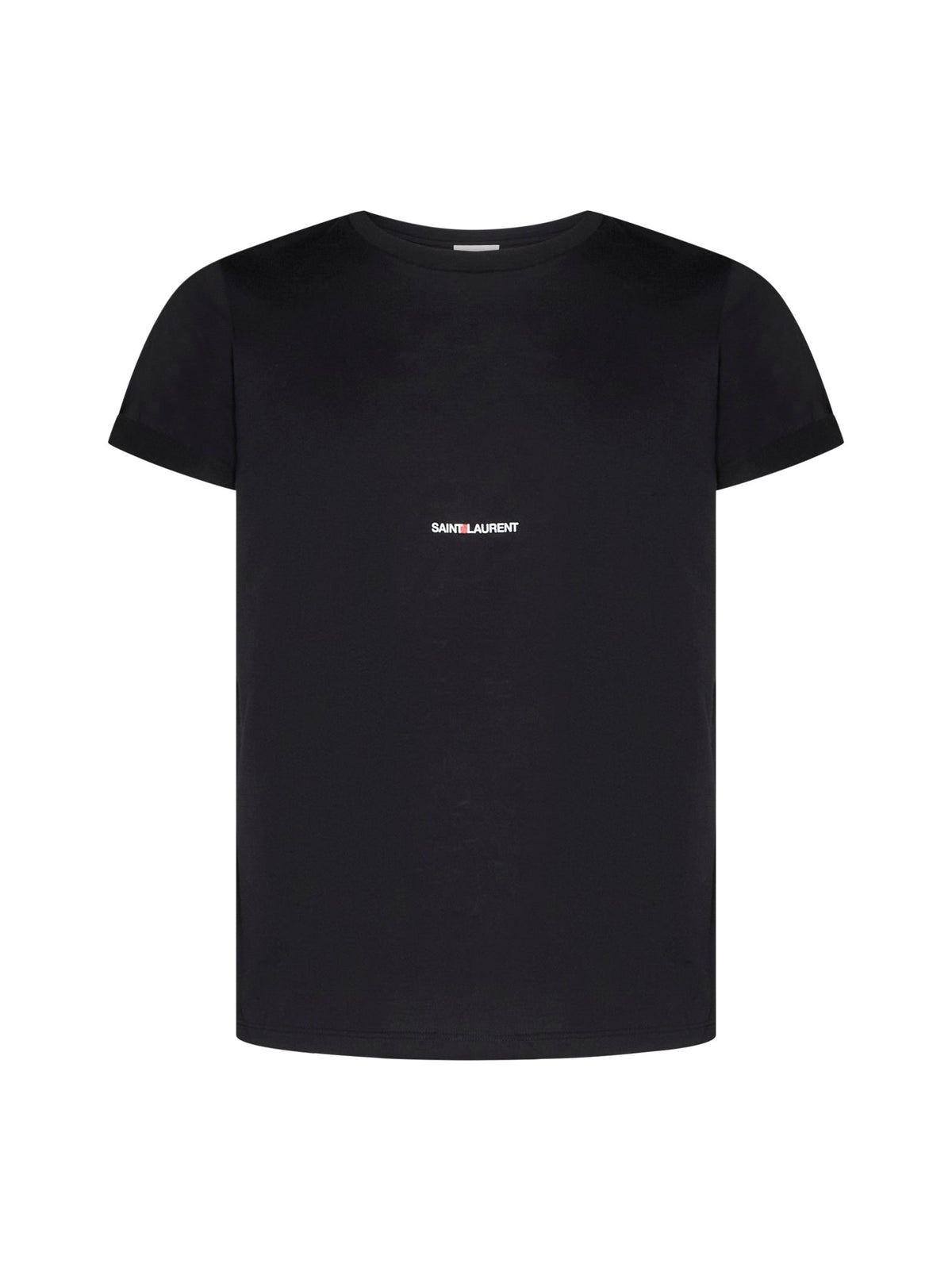 Saint Laurent Men Logo Cotton T-Shirt SAINT LAURENT