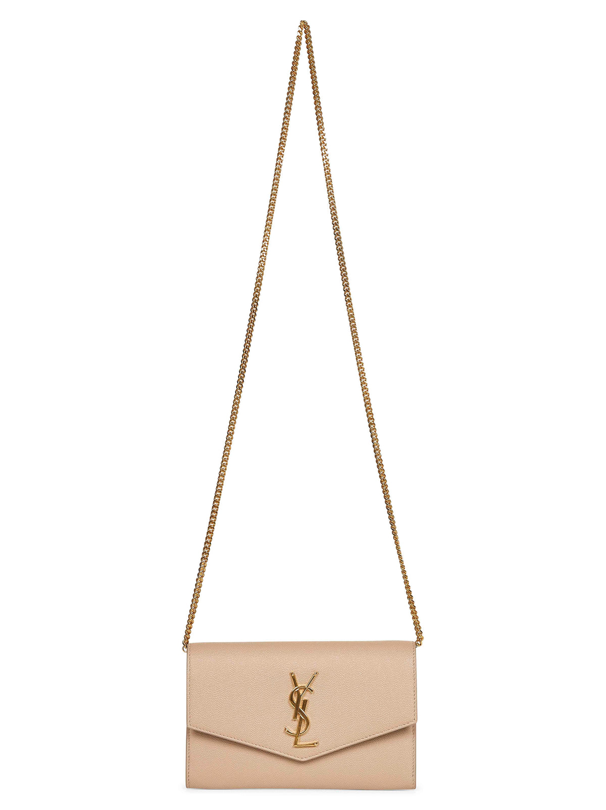 Saint Laurent Women Dark Beige Uptown Chain Wallet SAINT LAURENT