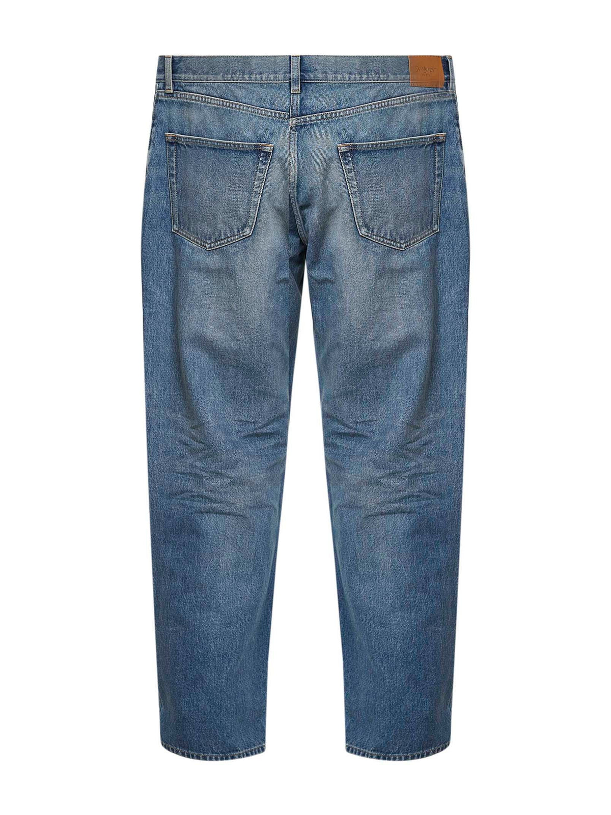 Saint Laurent Men Blue Cotton Denim Mick Long Jeans SAINT LAURENT
