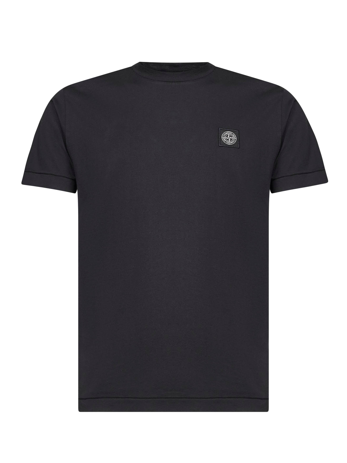 Stone Island Men Black Slim-Fit Logo Patch T-Shirt<Br/> STONE ISLAND