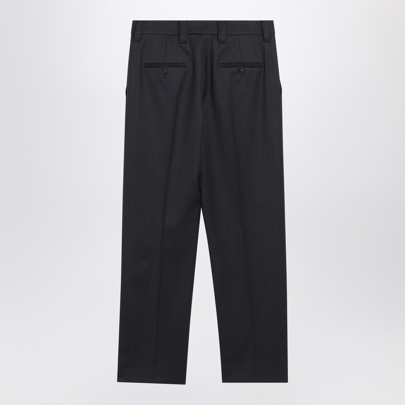Prada Anthracite Grey Wool Trousers Women PRADA