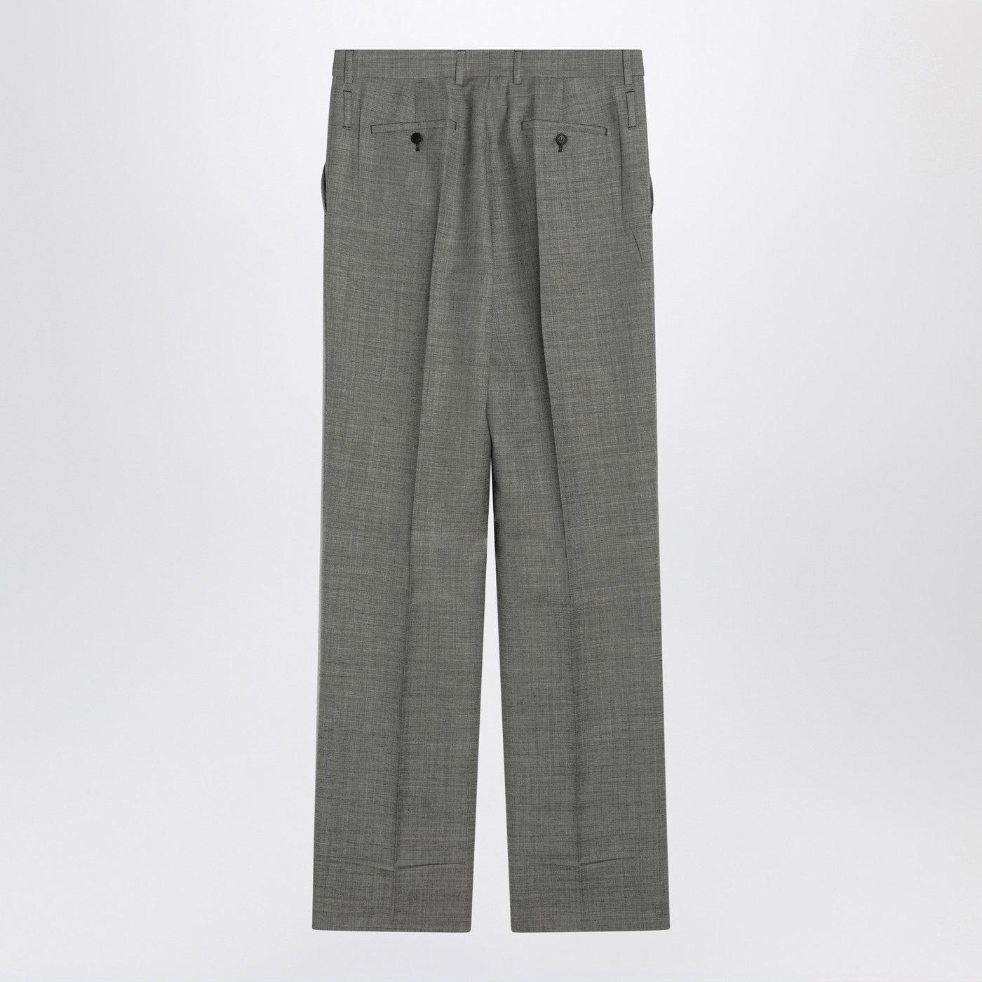 Prada Wide Grey Trousers In Wool Women PRADA