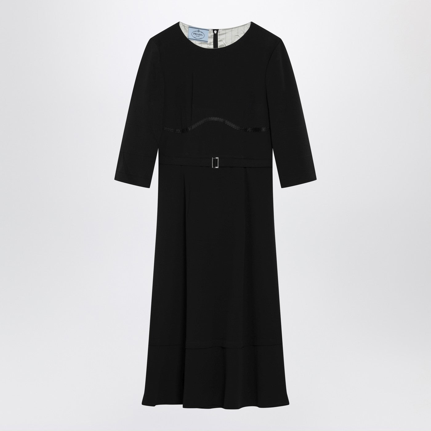 Prada Black Silk-Blend Dress Women PRADA
