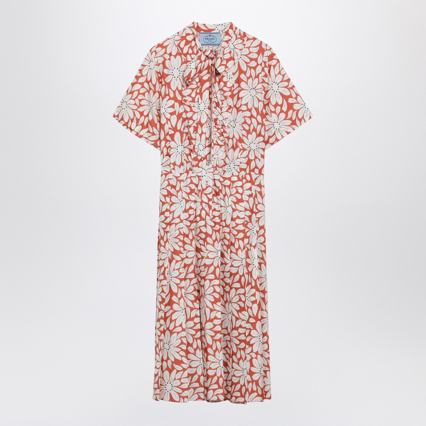 Prada Floral Print Shirt Dress Women PRADA