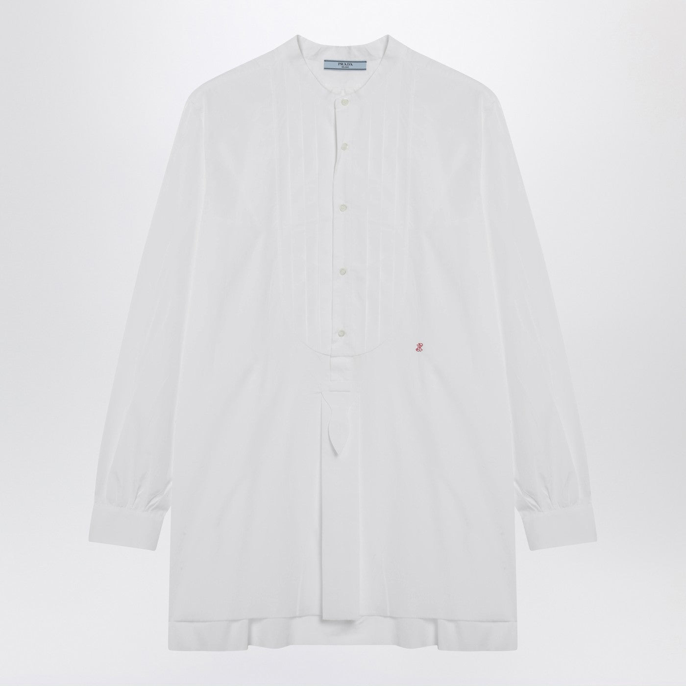 Prada White Cotton Canvas Shirt Women PRADA