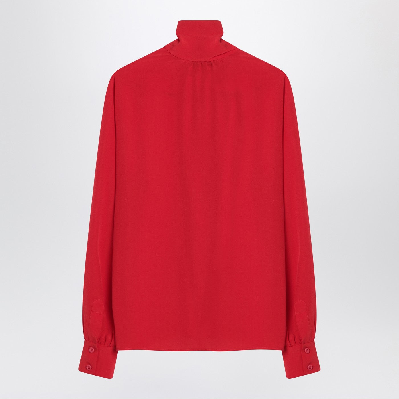 Prada Red Silk Blouse With Scarf Women PRADA