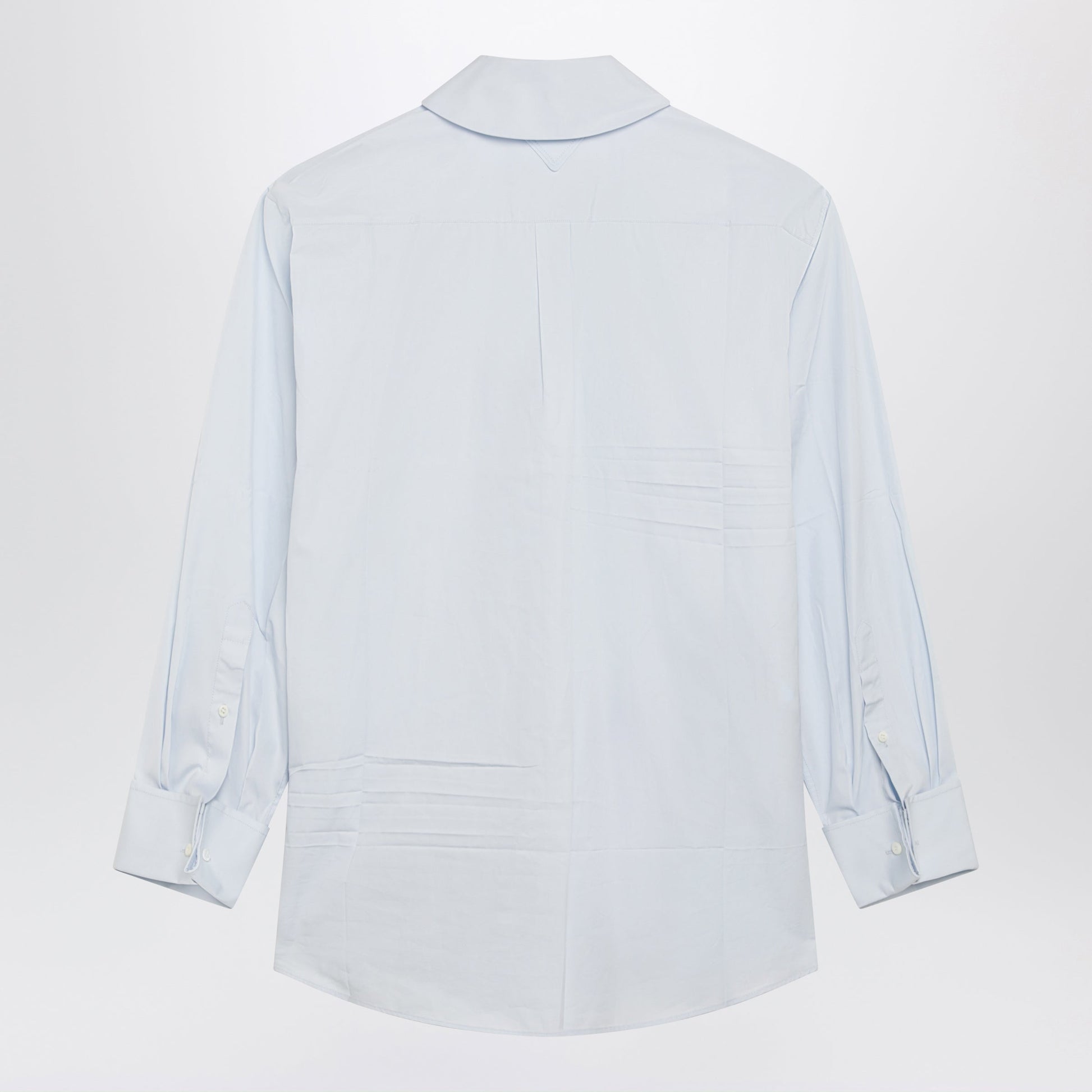Prada Light Blue Cotton Shirt With Scarf Women PRADA