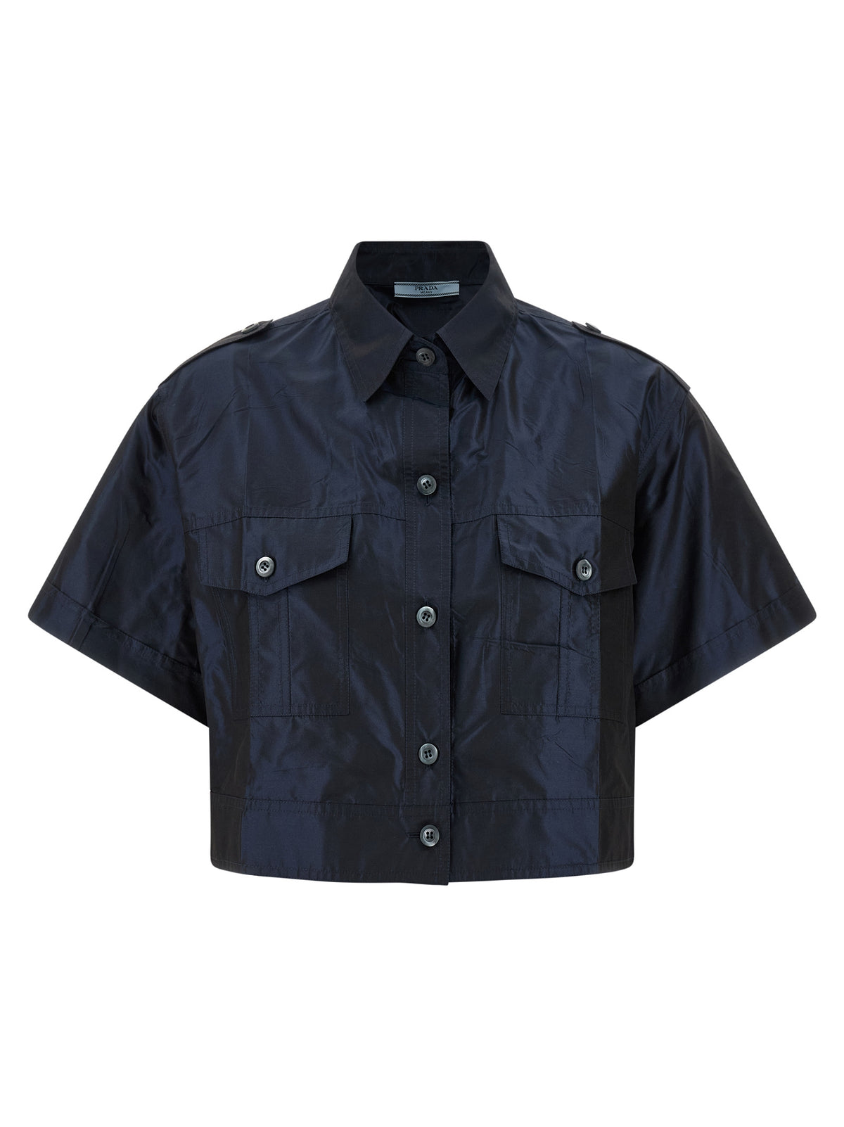 Prada Women Cropped Taffeta Shirt PRADA