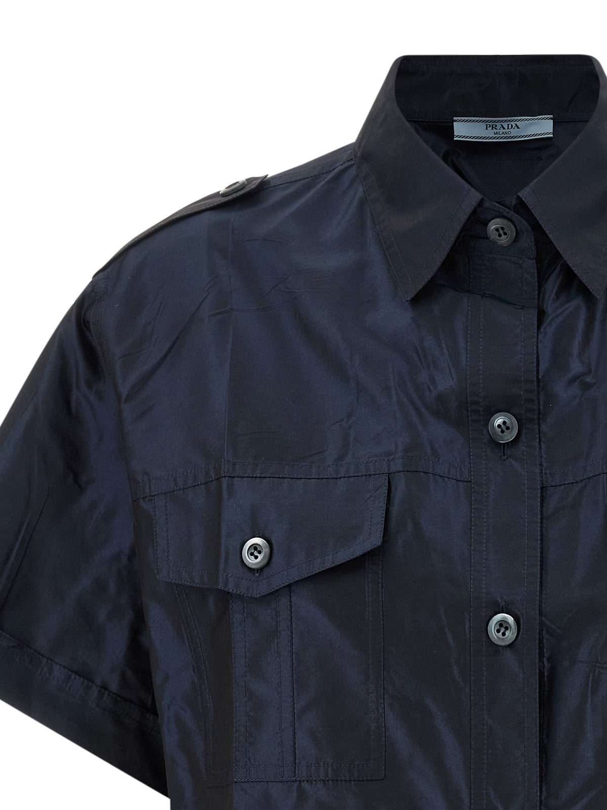 Prada Women Cropped Taffeta Shirt PRADA