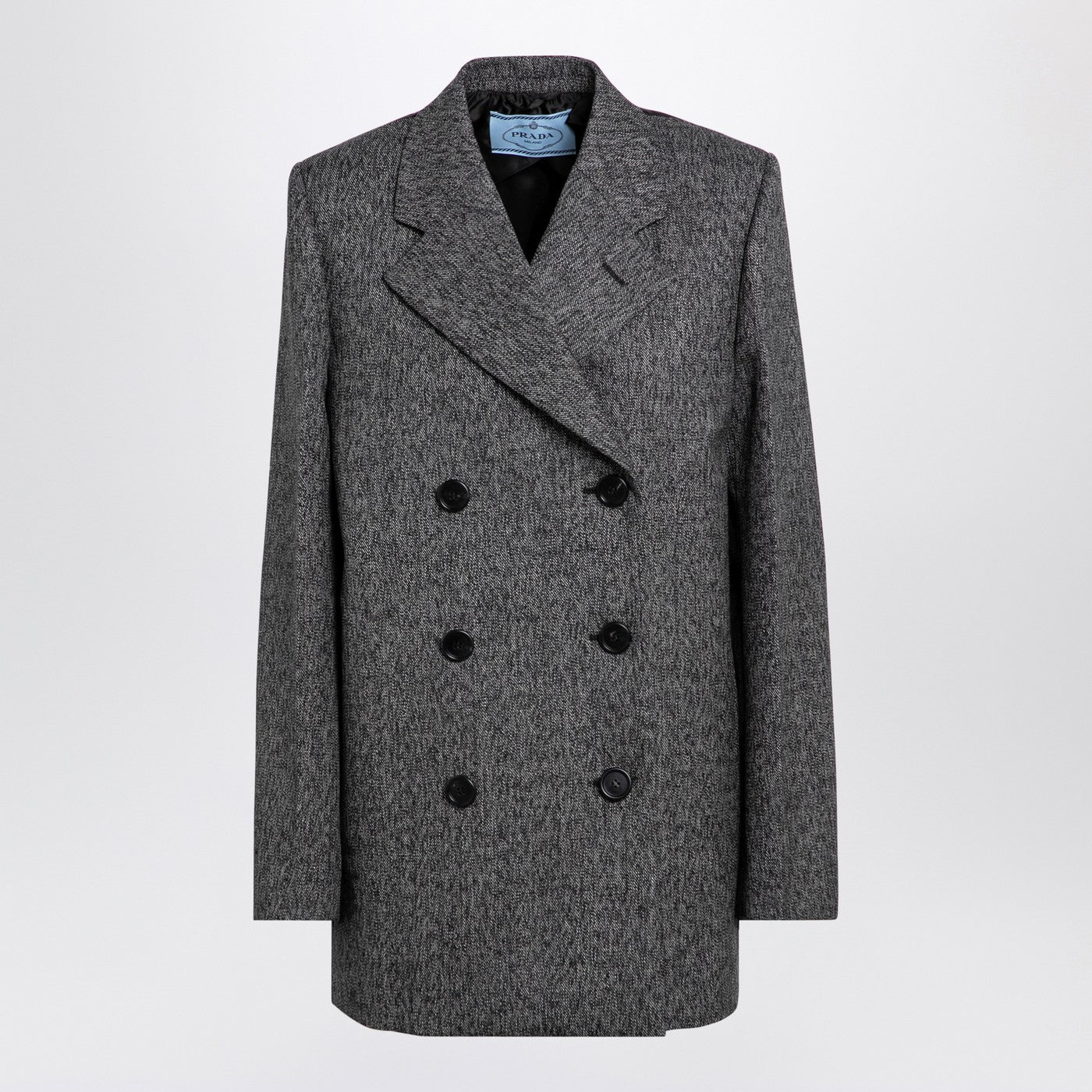 Prada Double-Breasted Jacket In Prince Of Wales Women PRADA