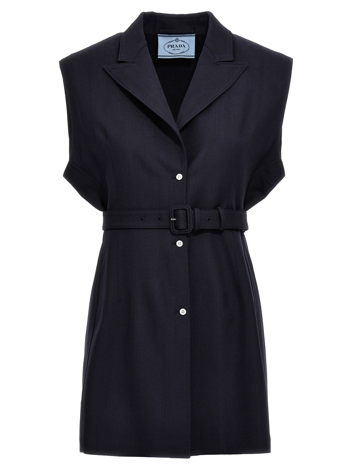 Prada Women Belt Wool Vest PRADA