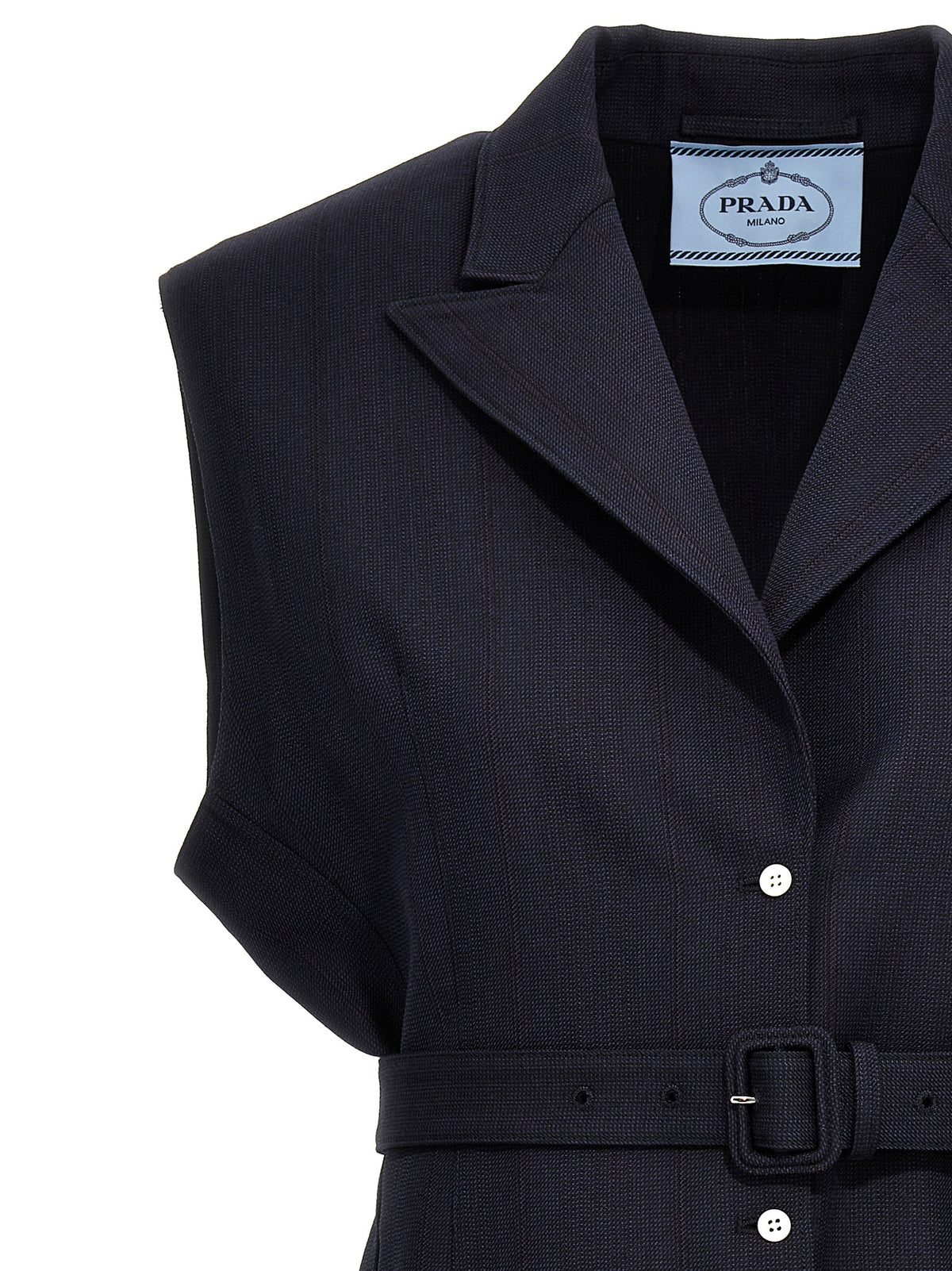 Prada Women Belt Wool Vest PRADA
