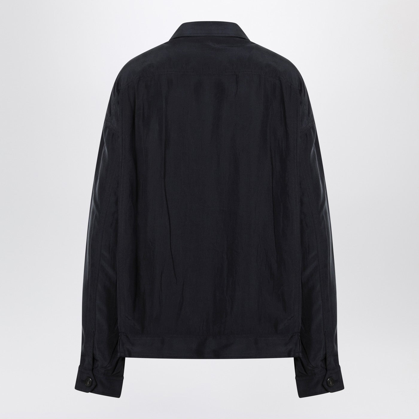 Prada Blue Silk Blouson Women PRADA