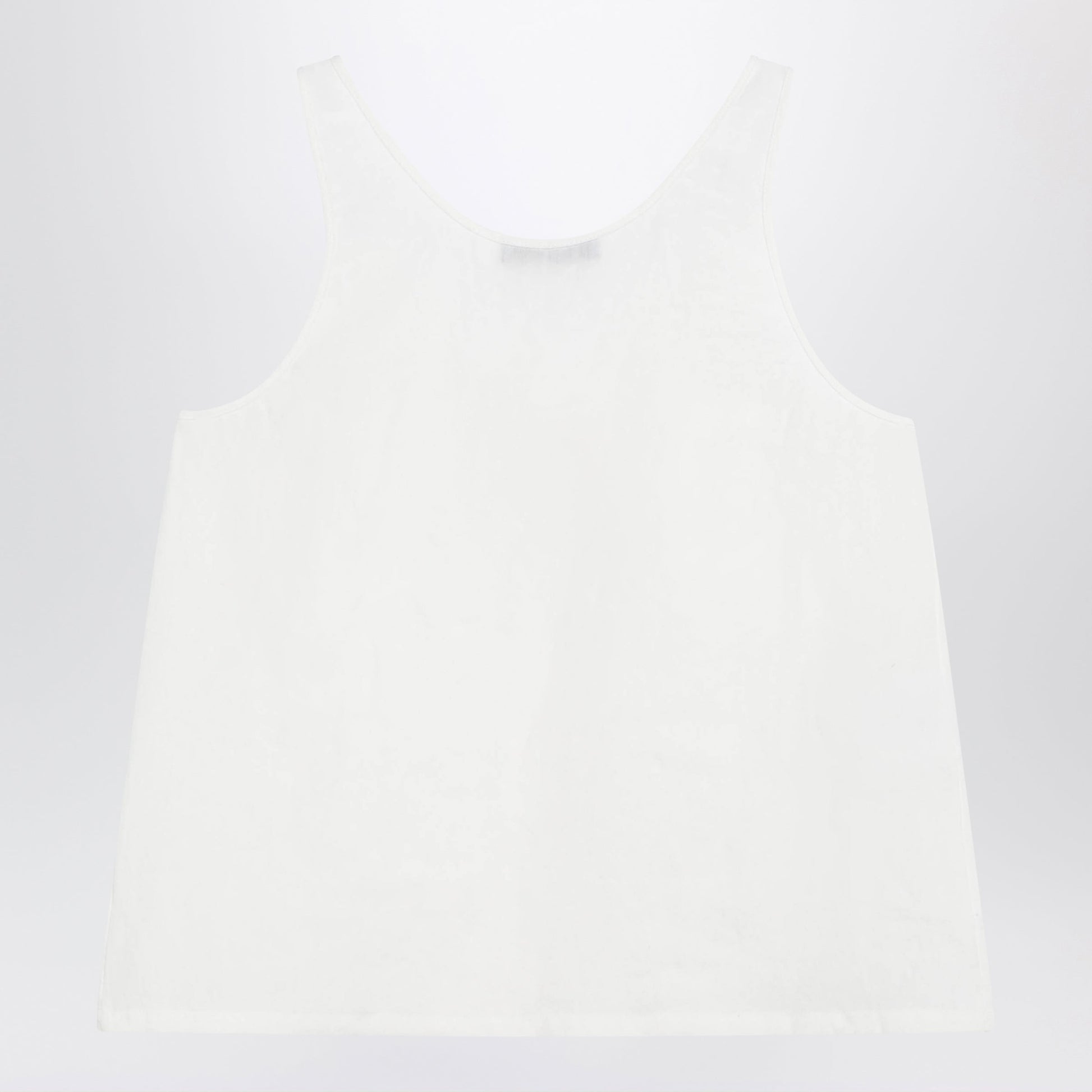 Prada White Linen Top With Embroidery Women PRADA