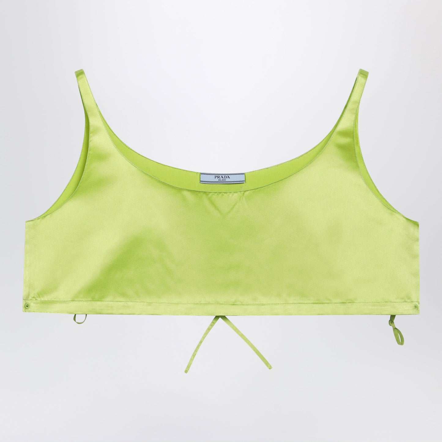 Prada Pistachio Top In Silk Duchesse Women PRADA