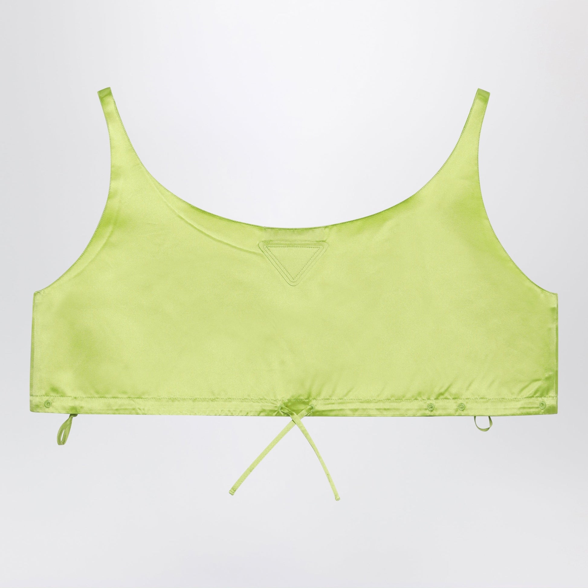 Prada Pistachio Top In Silk Duchesse Women PRADA