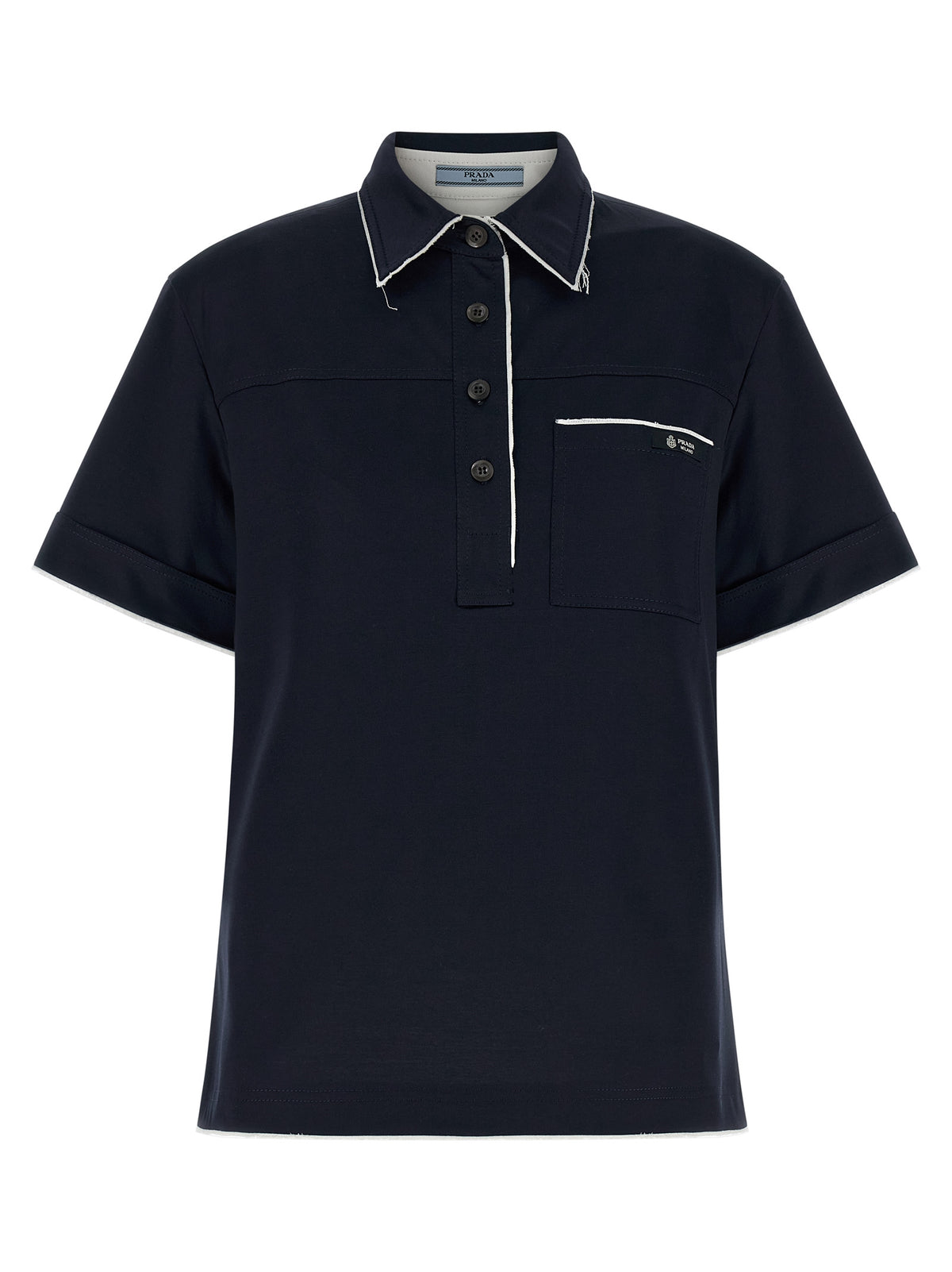 Prada Women Double-Layer Polo Shirt PRADA