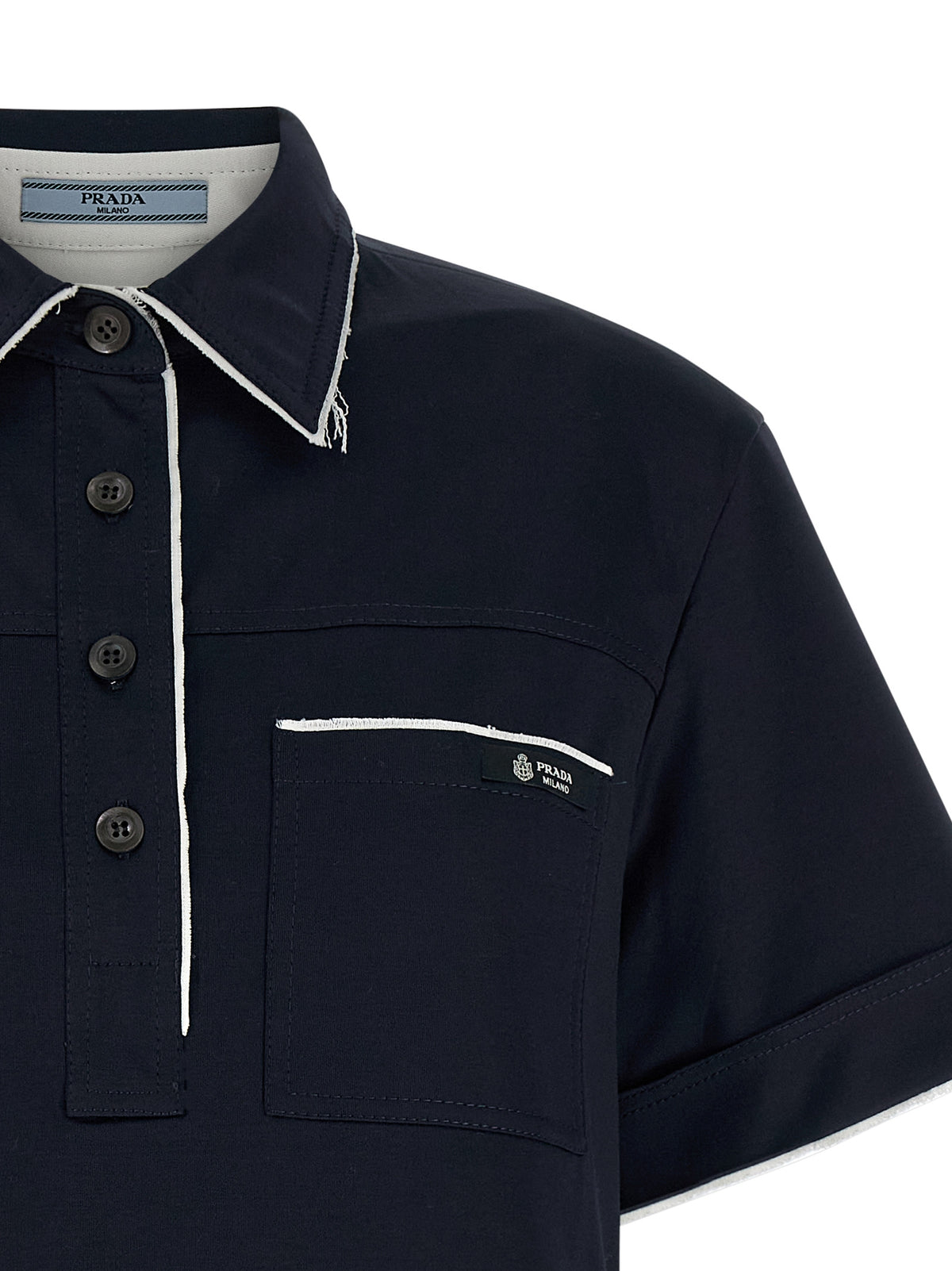 Prada Women Double-Layer Polo Shirt PRADA