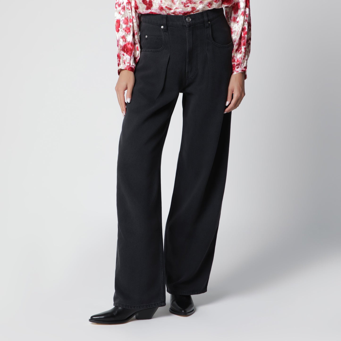 Isabel Marant Black Rodayna Wide-Leg Jeans Women ISABEL MARANT