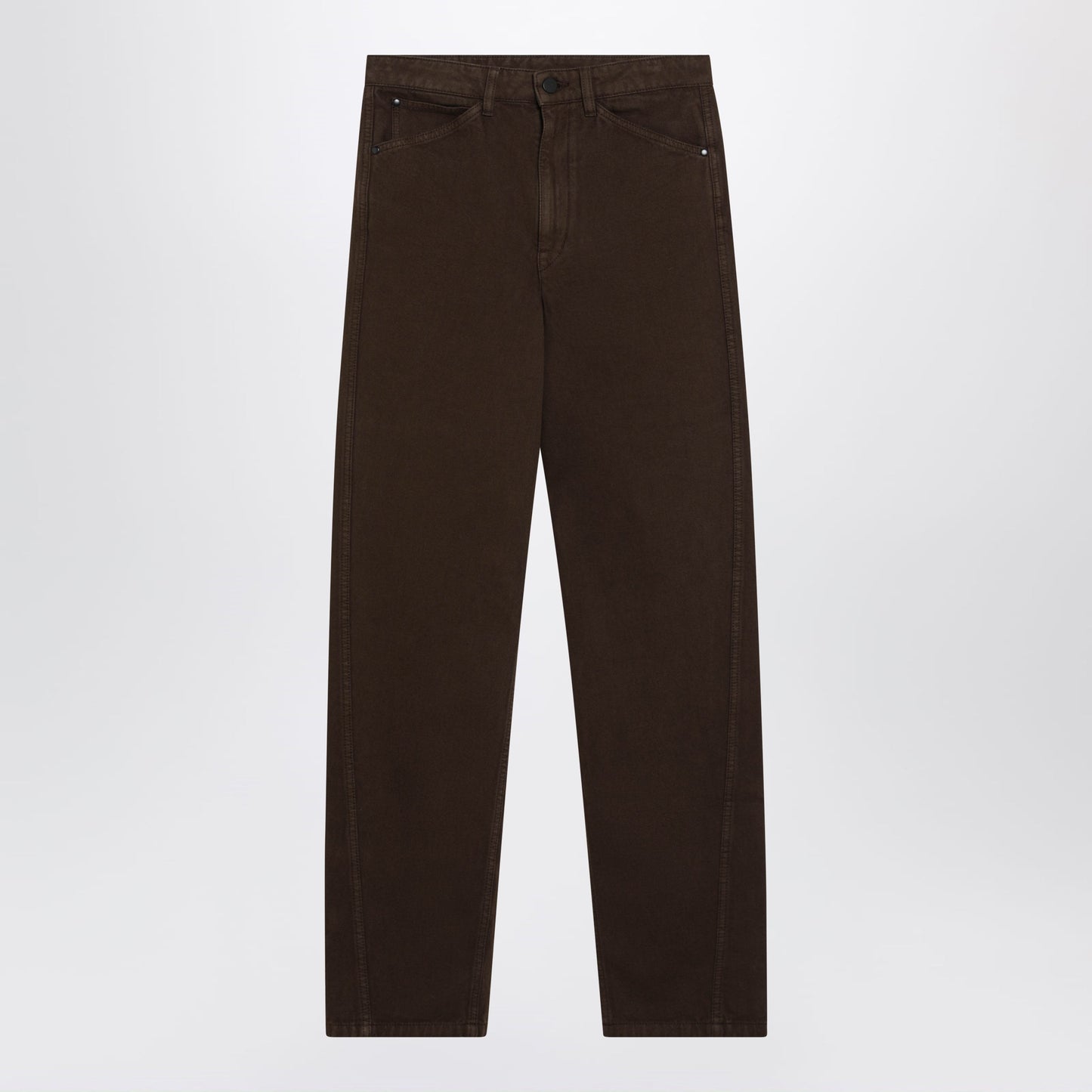 Lemaire Brown Twill Trousers Women LEMAIRE