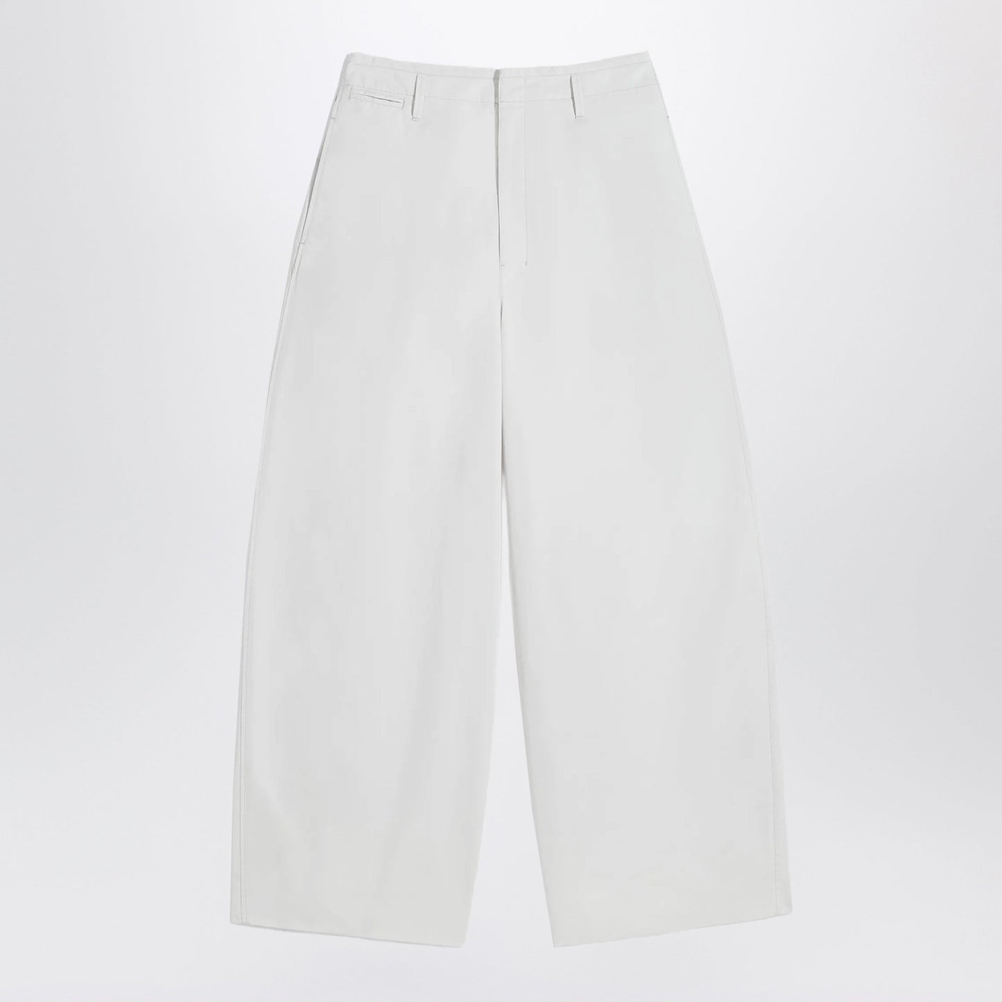 Lemaire Rice-White Cotton Trousers Women LEMAIRE