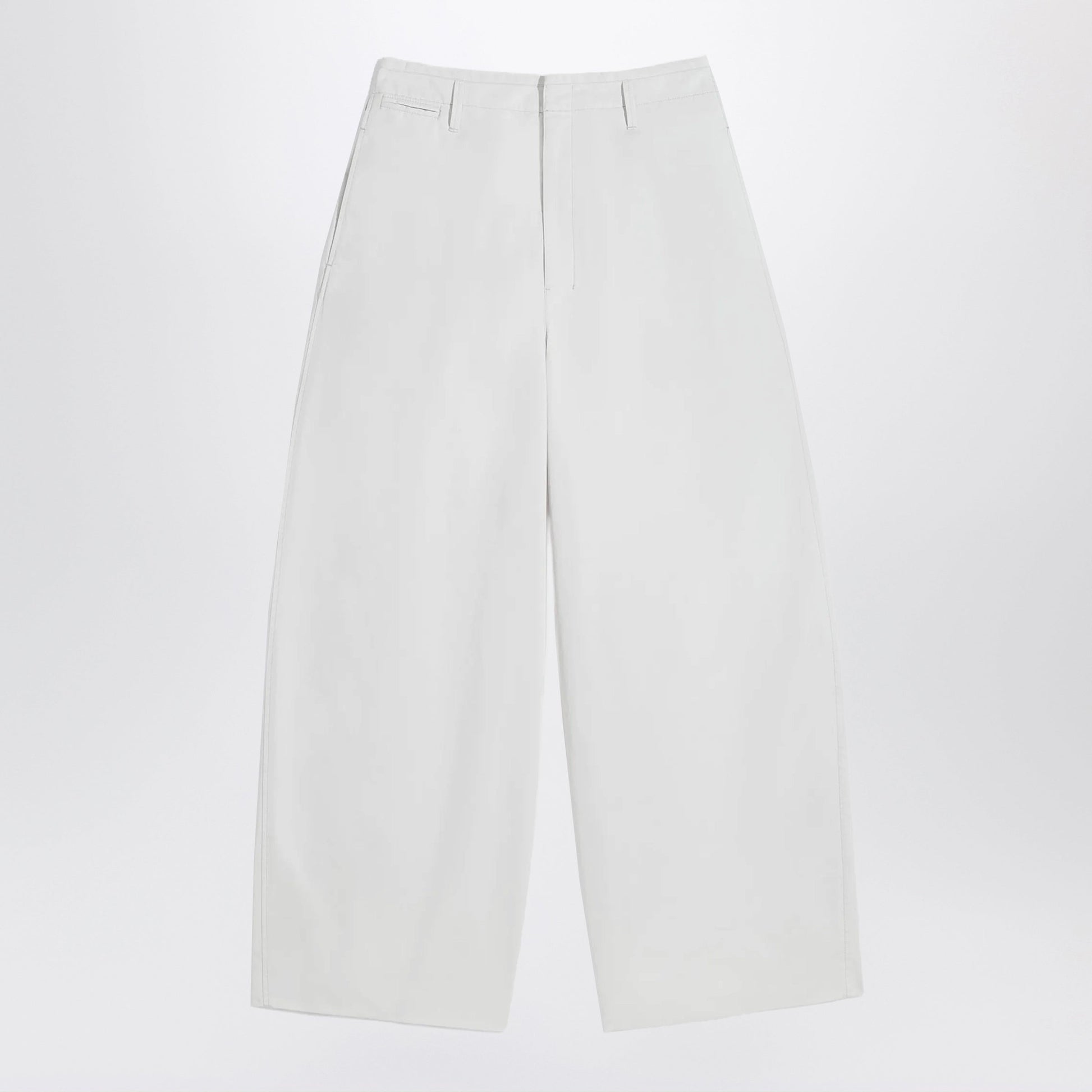 Lemaire Rice-White Cotton Trousers Women LEMAIRE