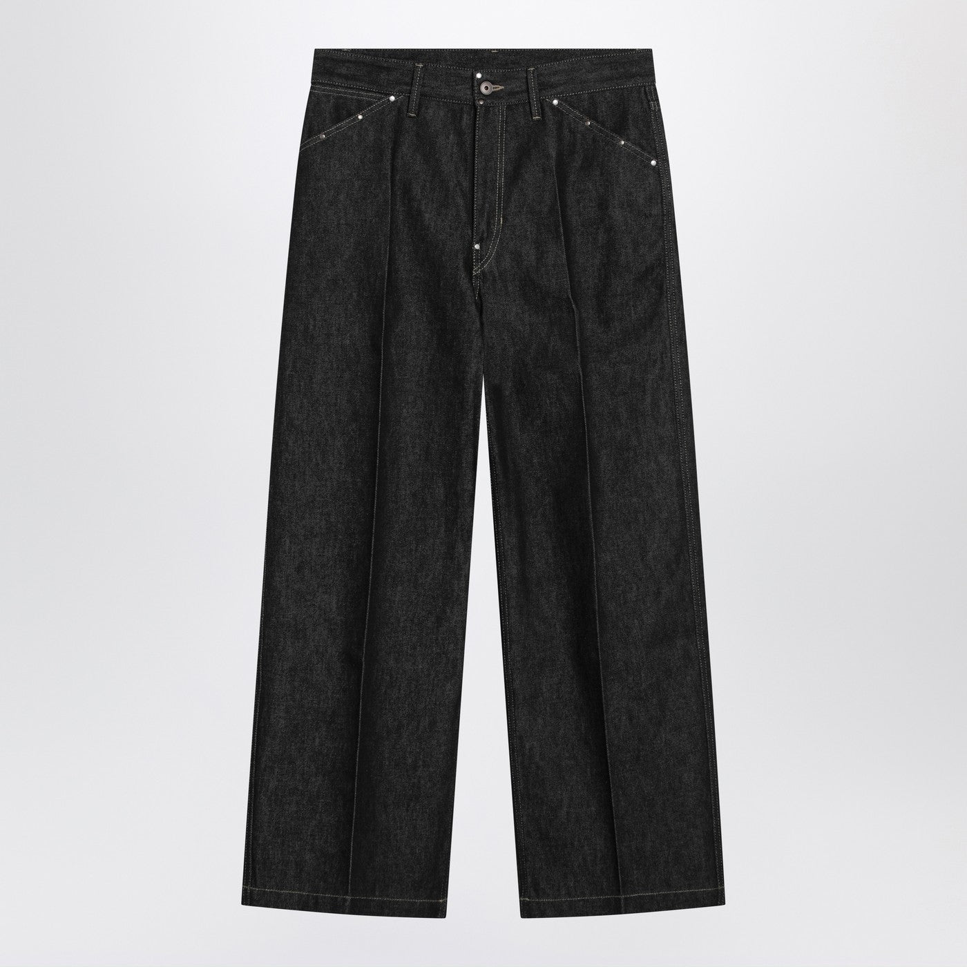 Lemaire Slate-Colored Jeans With Studs Men LEMAIRE