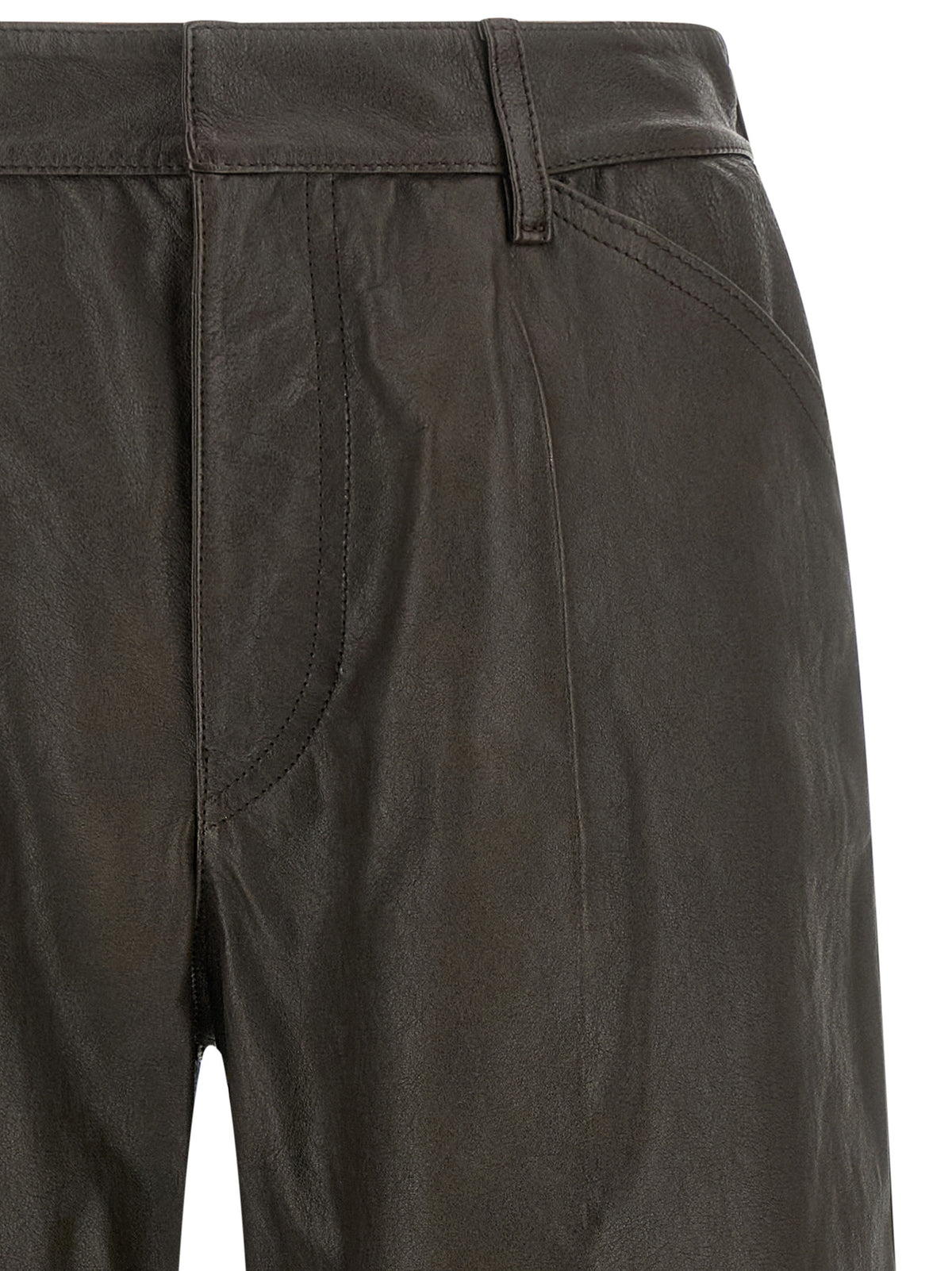 Lemaire Women Leather Bermuda Shorts LEMAIRE