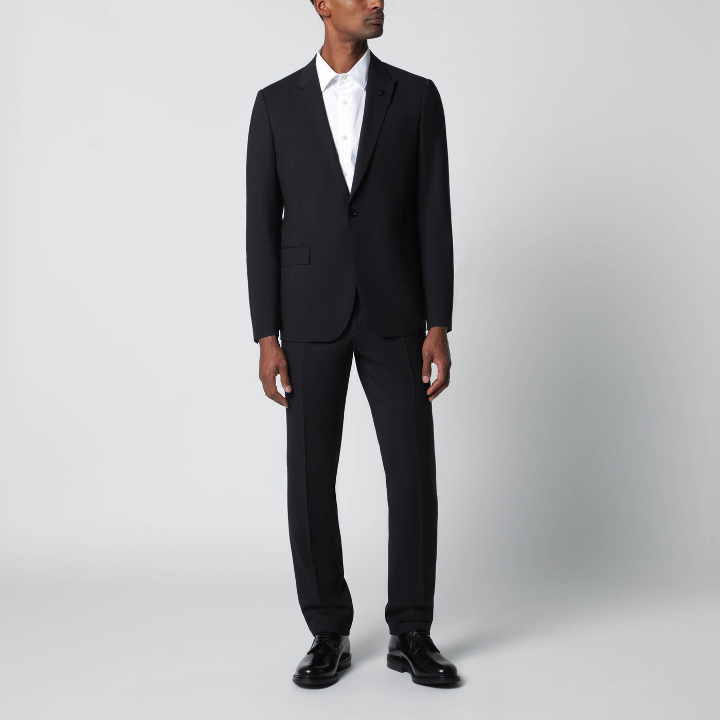 Lardini Blue Single-Breasted Wool-Blend Suit Men Lardini