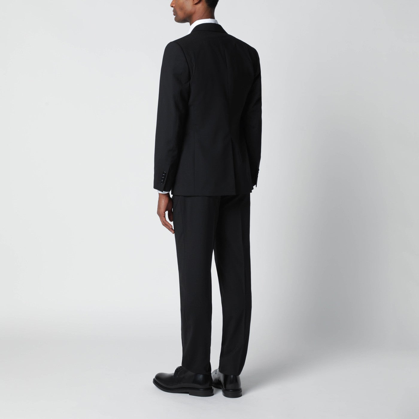 Lardini Black Single-Breasted Wool-Blend Suit Men Lardini